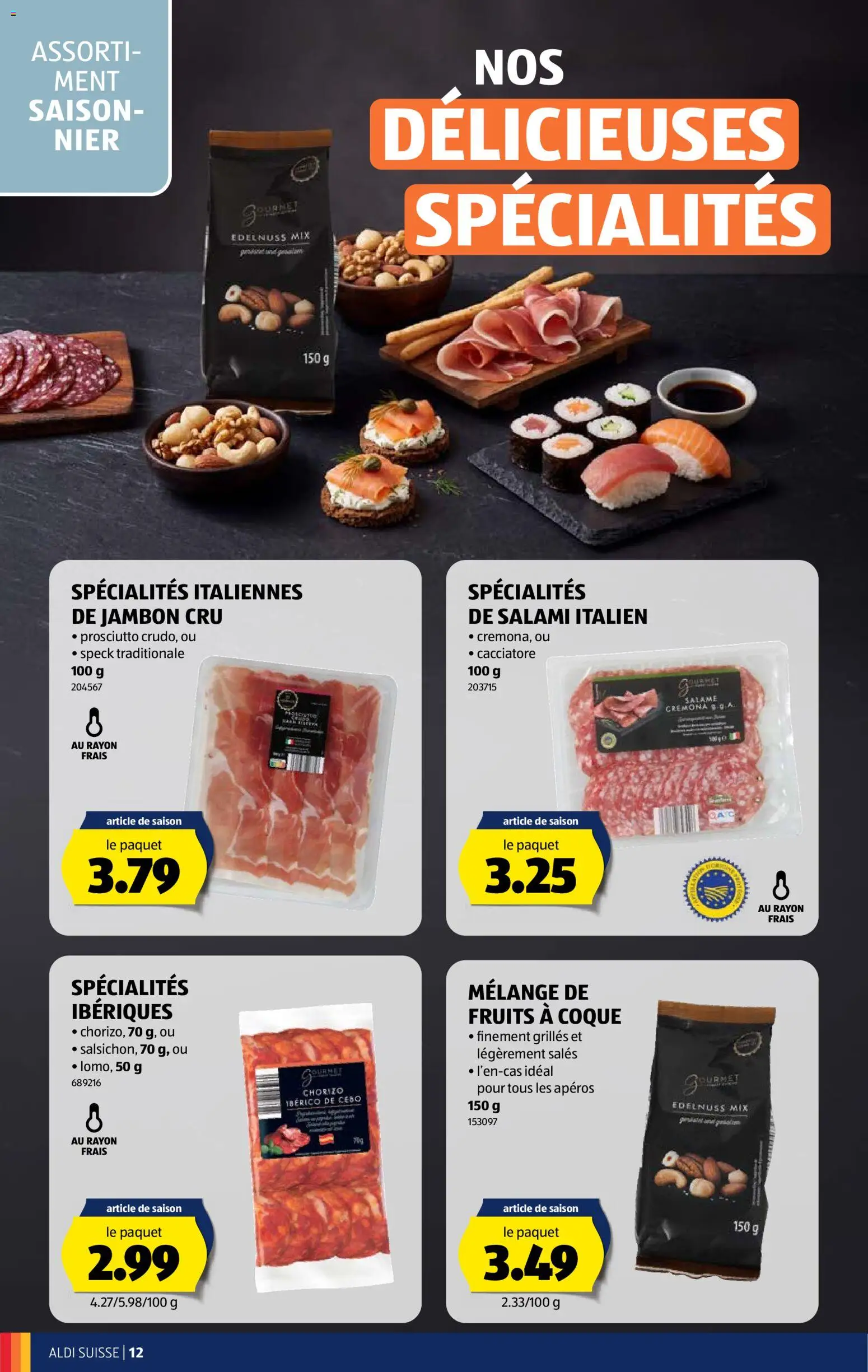 Aldi aktionen FR – gültig ab 05.11.2026 | Seite: 12 | Produkte: Salami