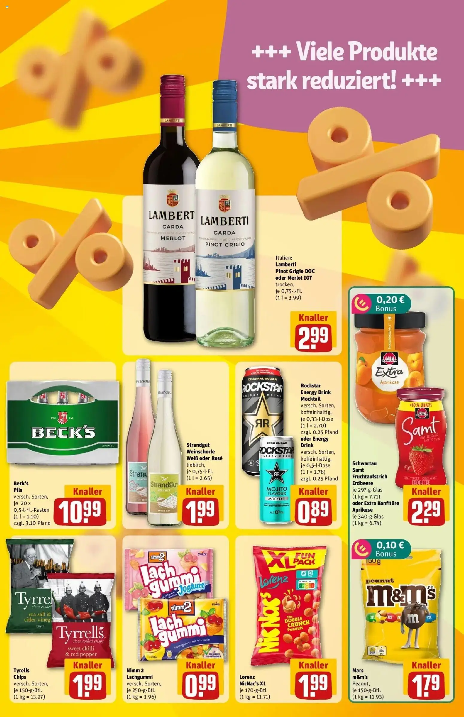 REWE Prospekt ab 17.08.2026 zum Blättern » Angebote | Seite: 7 | Produkte: Energy, Pils, M&M's, Chips