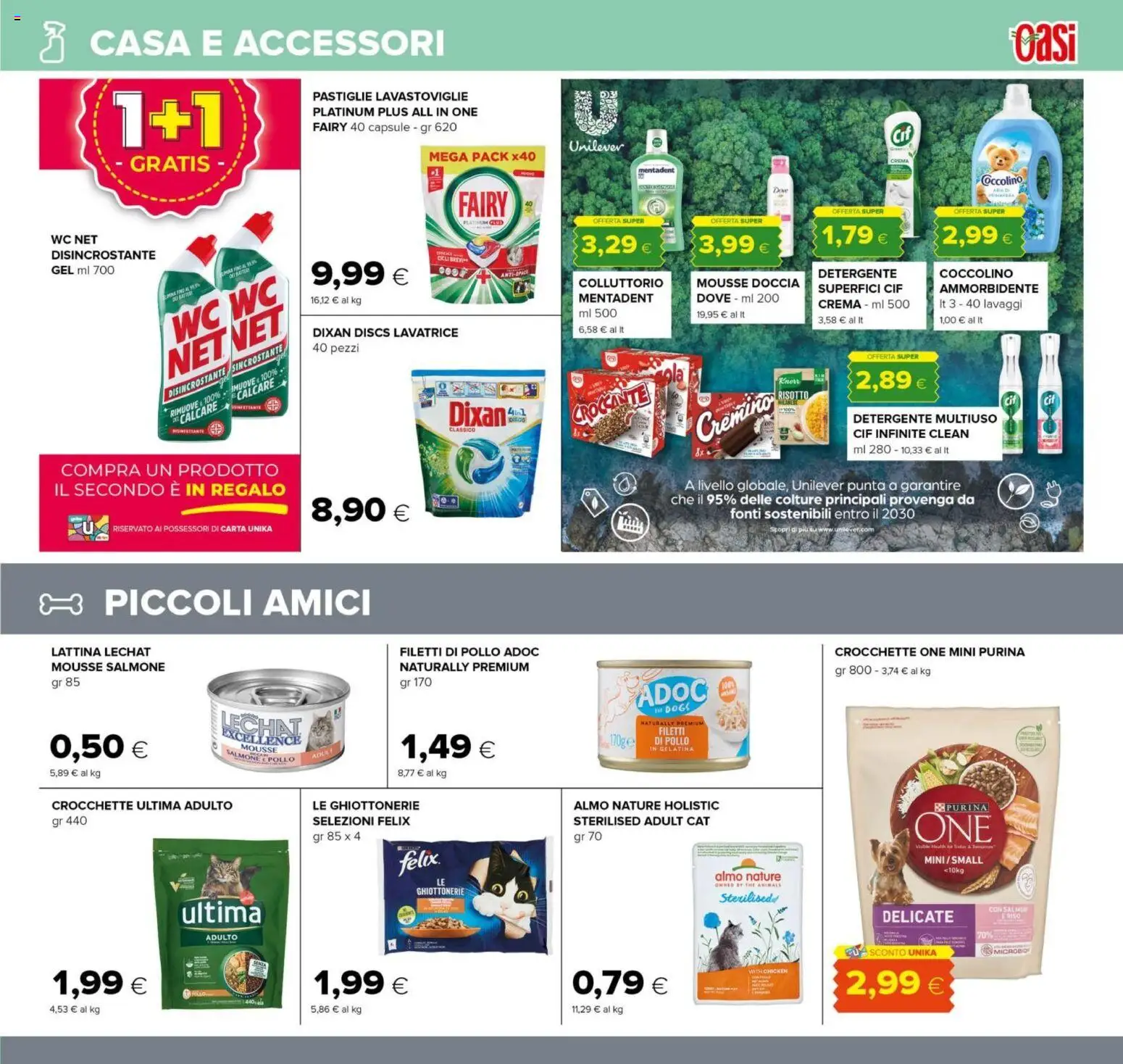 Volantino Oasi del 29/07/2026 | Pagina: 25 | Prodotti: Detergente, Crocchette, The, WC