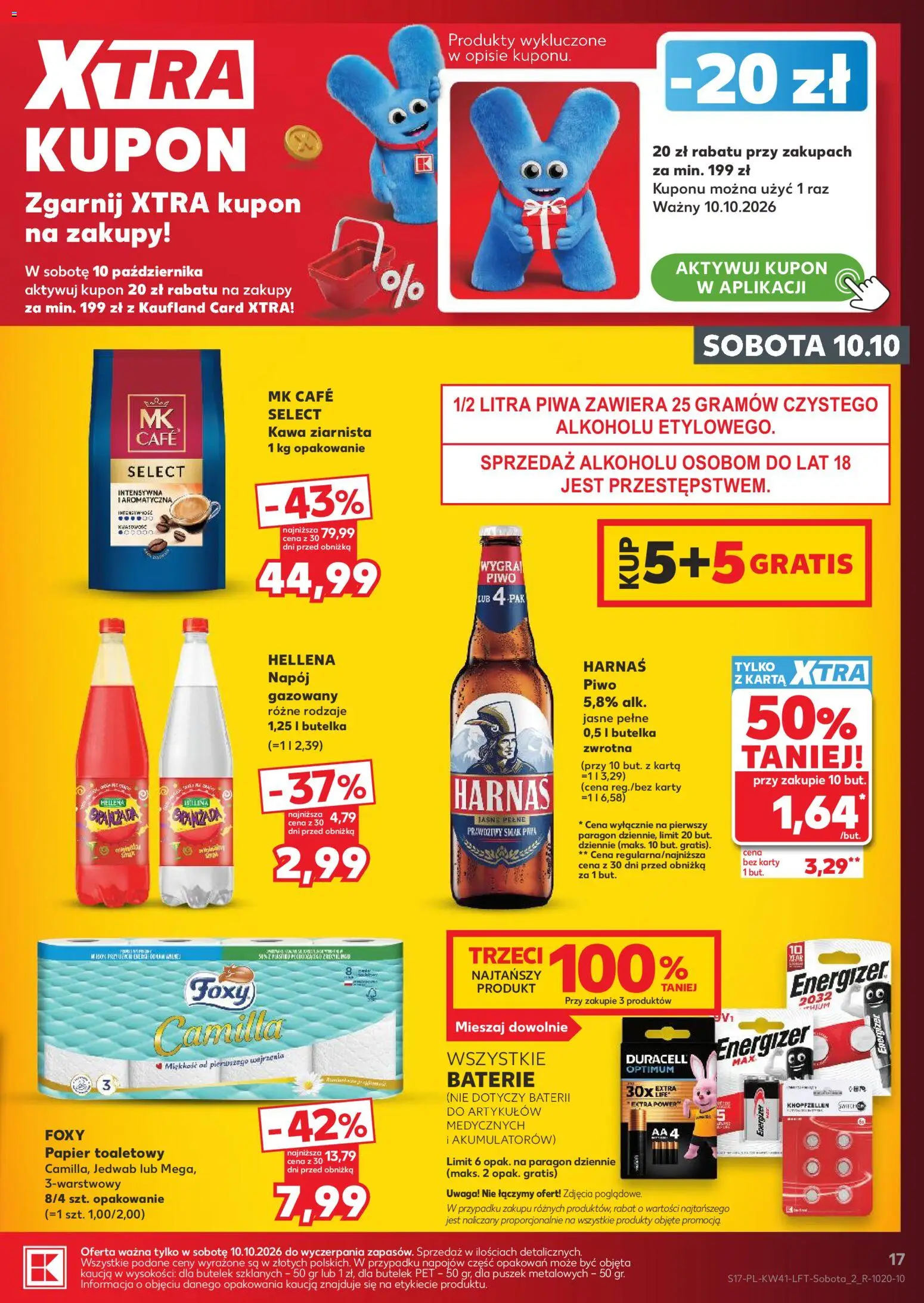 Kaufland Polsko leták od 08.10.2026 | Strana: 17 | Produkty: Karty, Baterie