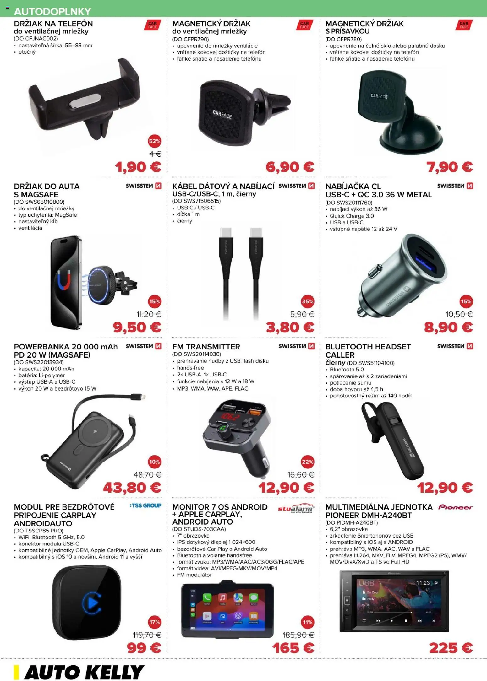 Nové Auto Kelly akcie – leták je platný od 28.04.2026 | Strana: 10 | Produkty: Monitor, Telefón, Nabíjačka, Batéria