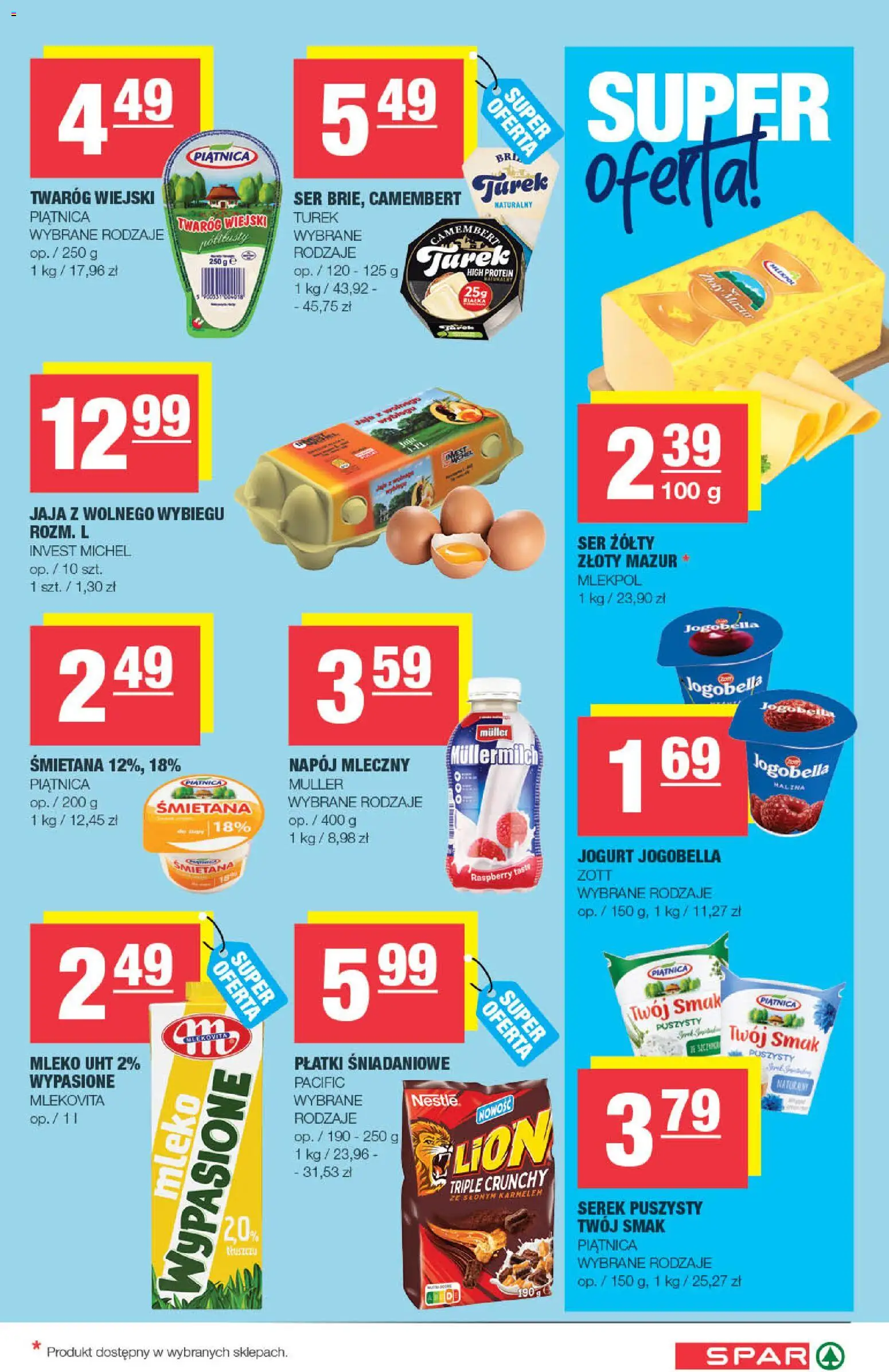 Spar gazetka od 17.06.2026 | Strona: 3 | Produkty: Ser żółty, Płatki śniadaniowe, Mleko, Płatki