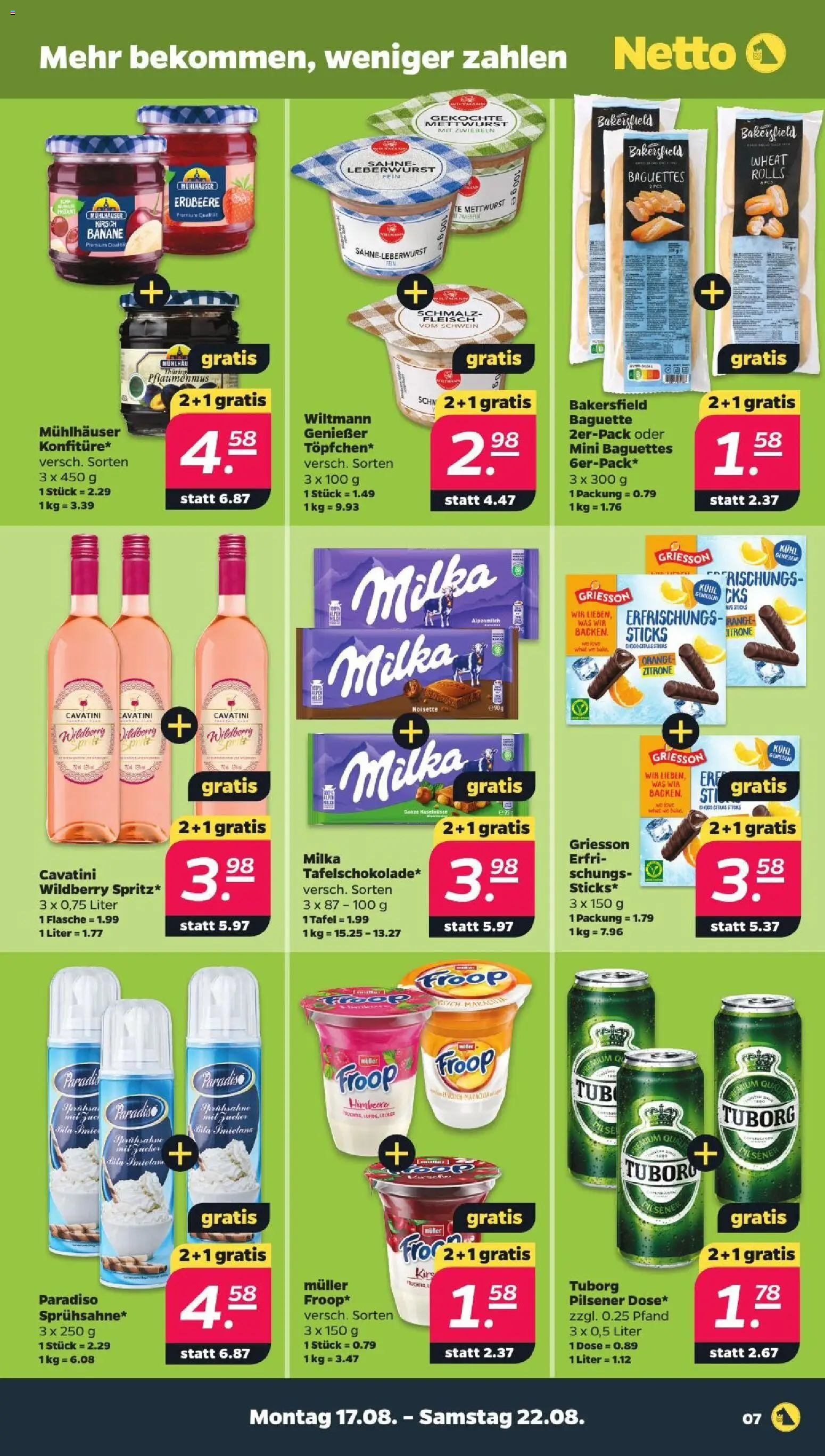 Netto Prospekt – gültig ab 17.08.2026 | Seite: 9 | Produkte: Baguette, Zwiebeln, Zitrone, Fleisch