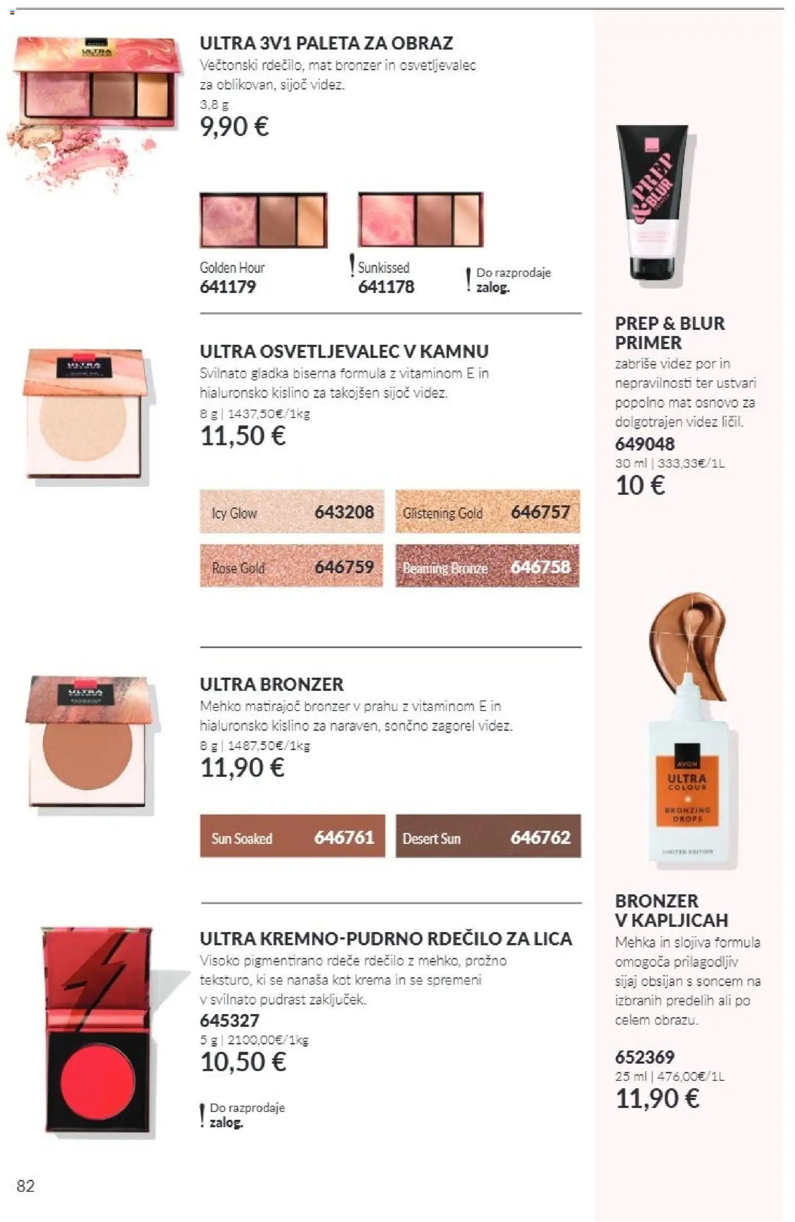 Novi Avon katalog ponudbe – veljaven od 01.11.2026 | Stran: 82 | Izdelki: Rdečilo za lica, Bronzer, Krema, Por