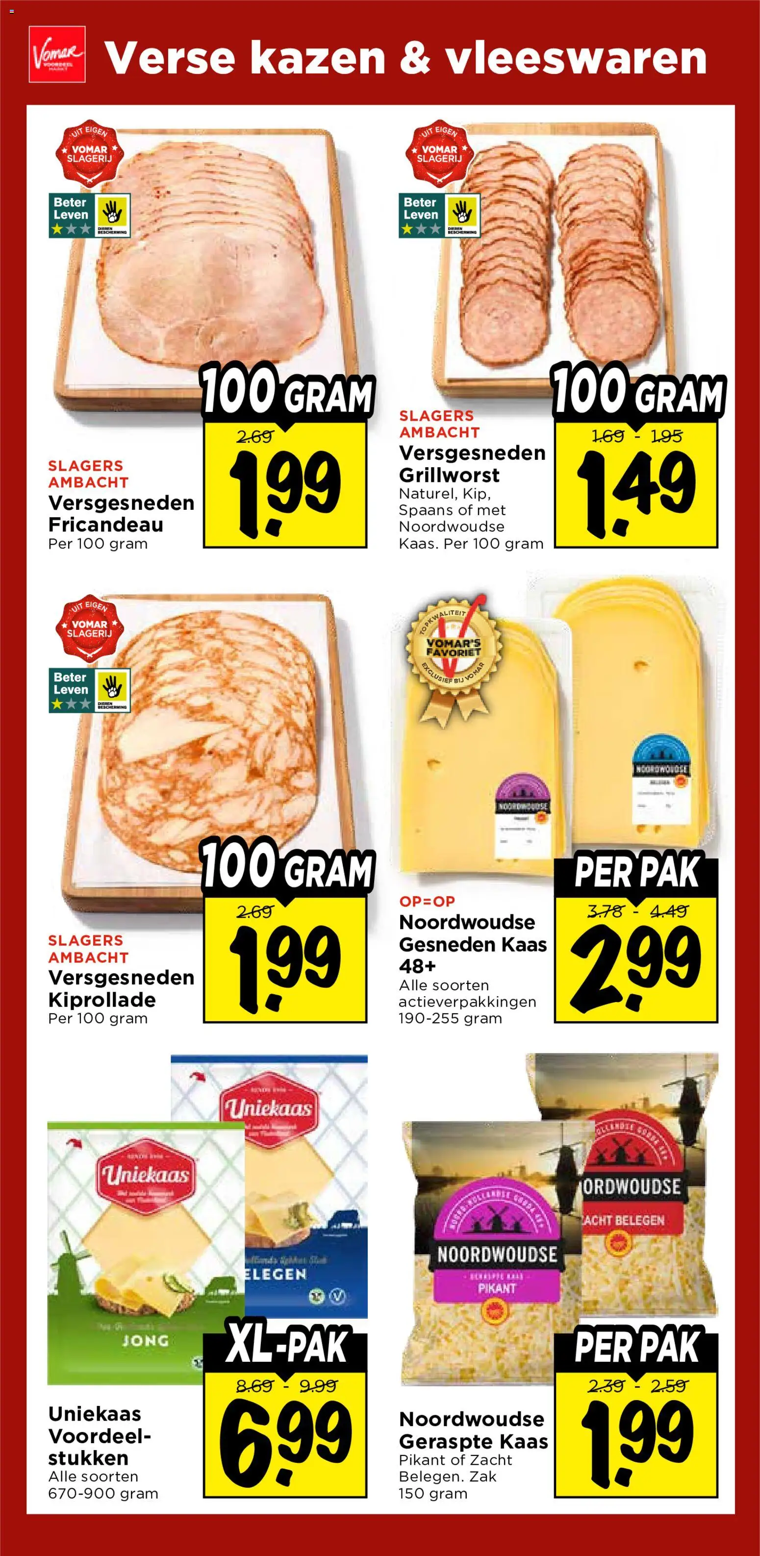 {H1} | Pagina: 21 | Producten: Kaas, Vleeswaren, Zak, Geraspte kaas