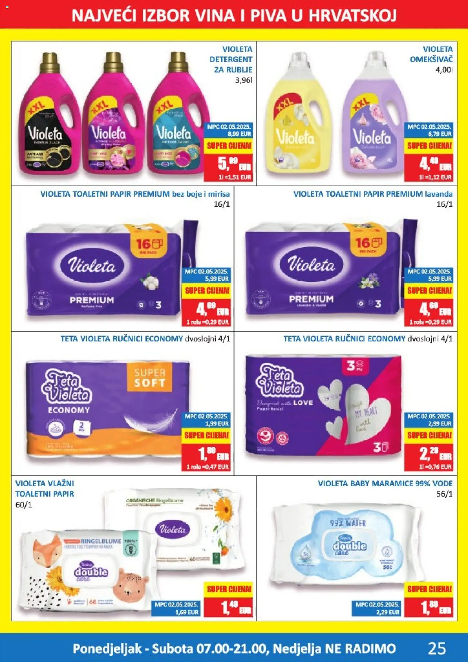 Vrutak katalog | vrijedi od 14.09.2026 | Stranica: 25 | Proizvodi: Omekšivač, Maramice, Toaletni papir, Violeta