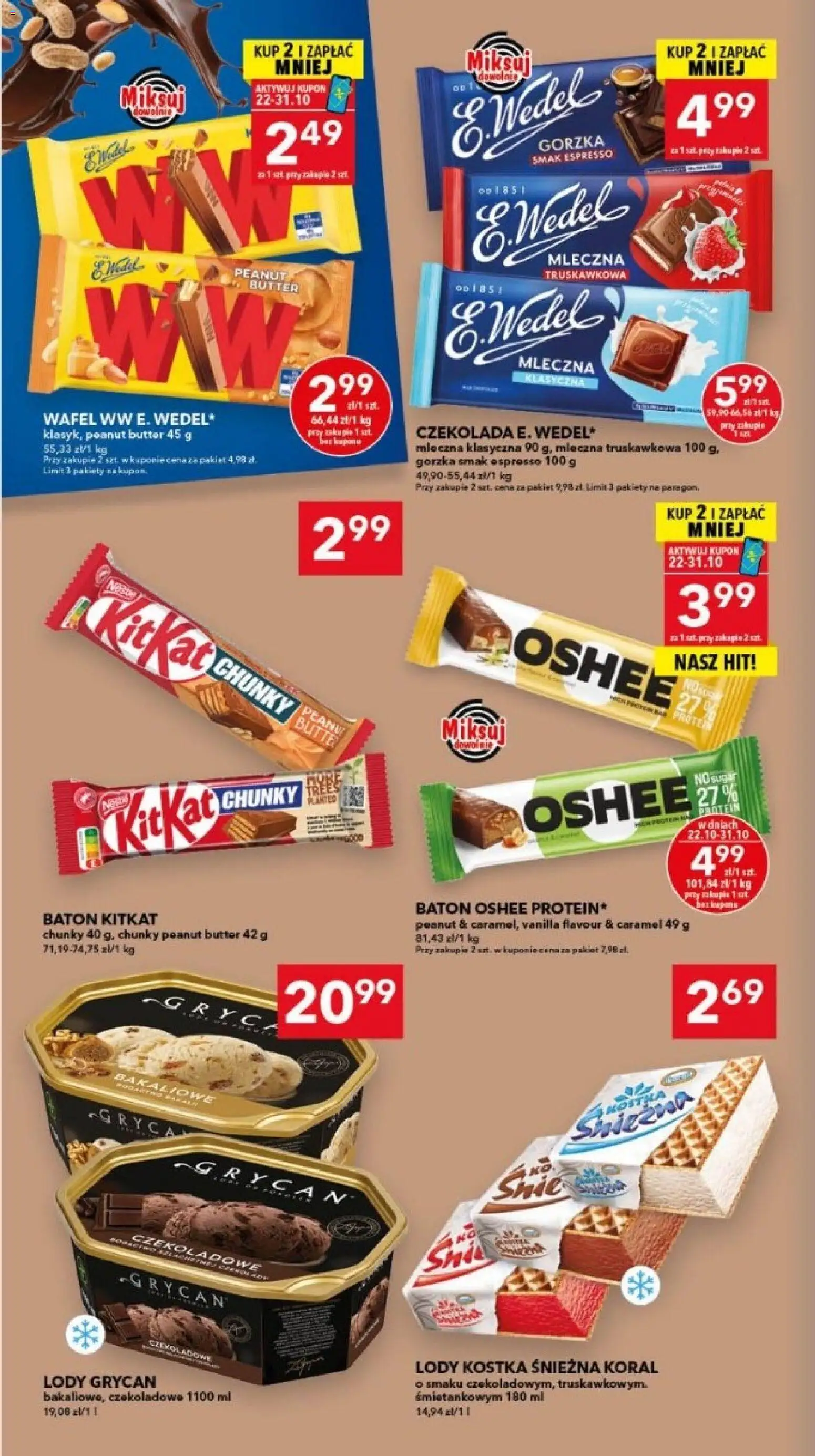 Lewiatan gazetka - Szczecin od 22.10.2026 | Strona: 10 | Produkty: Grycan, Oshee, Czekolada, Lody