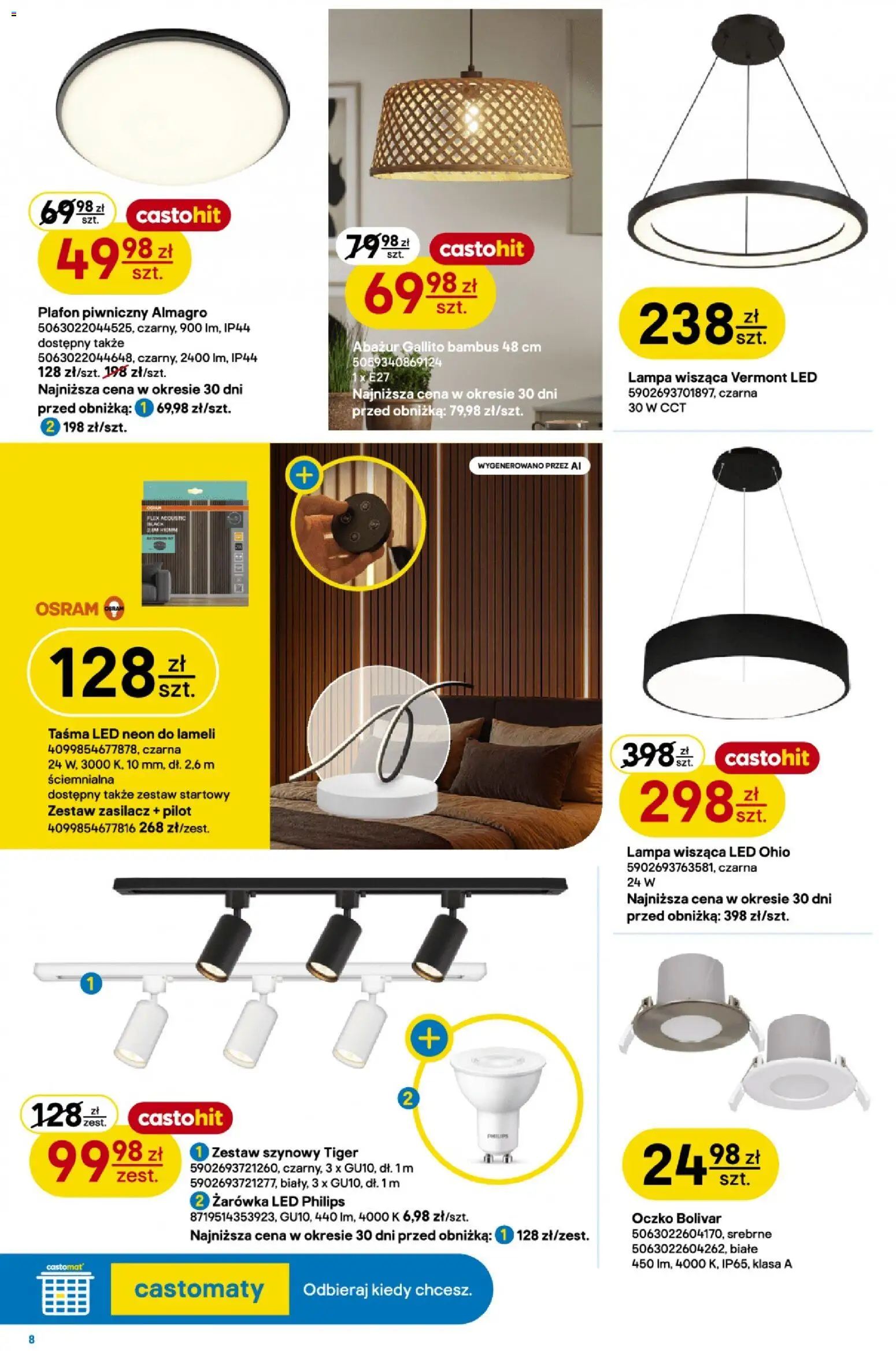 Castorama gazetka od 14.10.2026 | Strona: 8 | Produkty: Lampa, Taśma LED