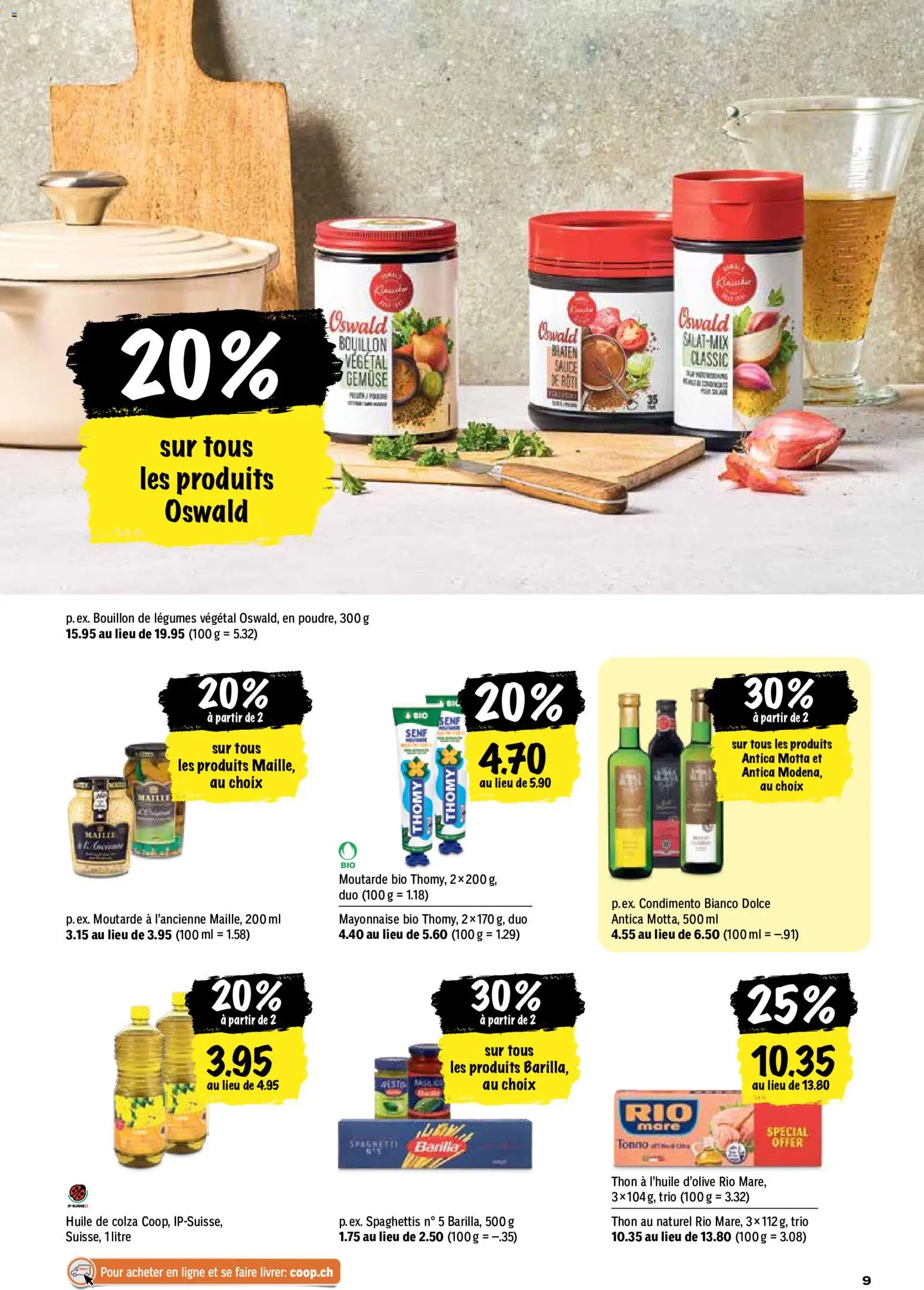 Coop aktionen FR – gültig ab 28.05.2026 | Seite: 9 | Produkte: Barilla, Gemüse, Mayonnaise