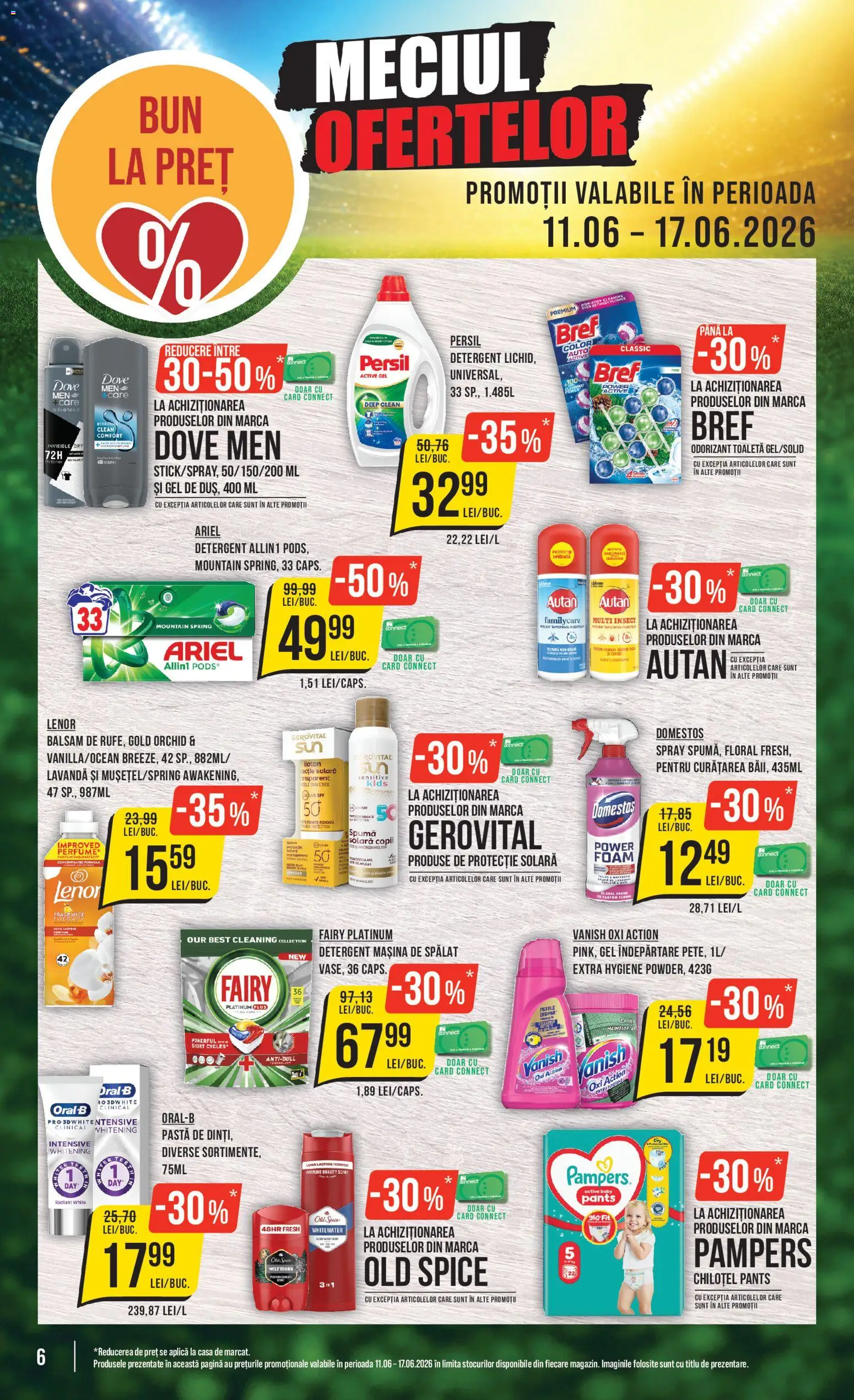 Noul catalog Mega Image – valabil de la 11.06.2026 | Pagină: 6 | Produse: Kısırlaştırılmış Kedi Maması, Pomelo, Toaletă, Balsam