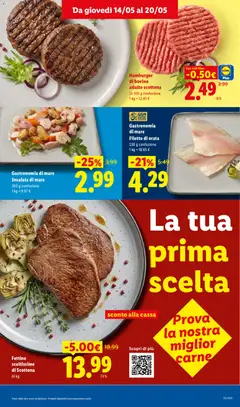 Anteprima del volantino Hamburger di bovino adulto scottona, 2x 100 g confezione valido a partire dal 14.05.2026 | Pagina: 9