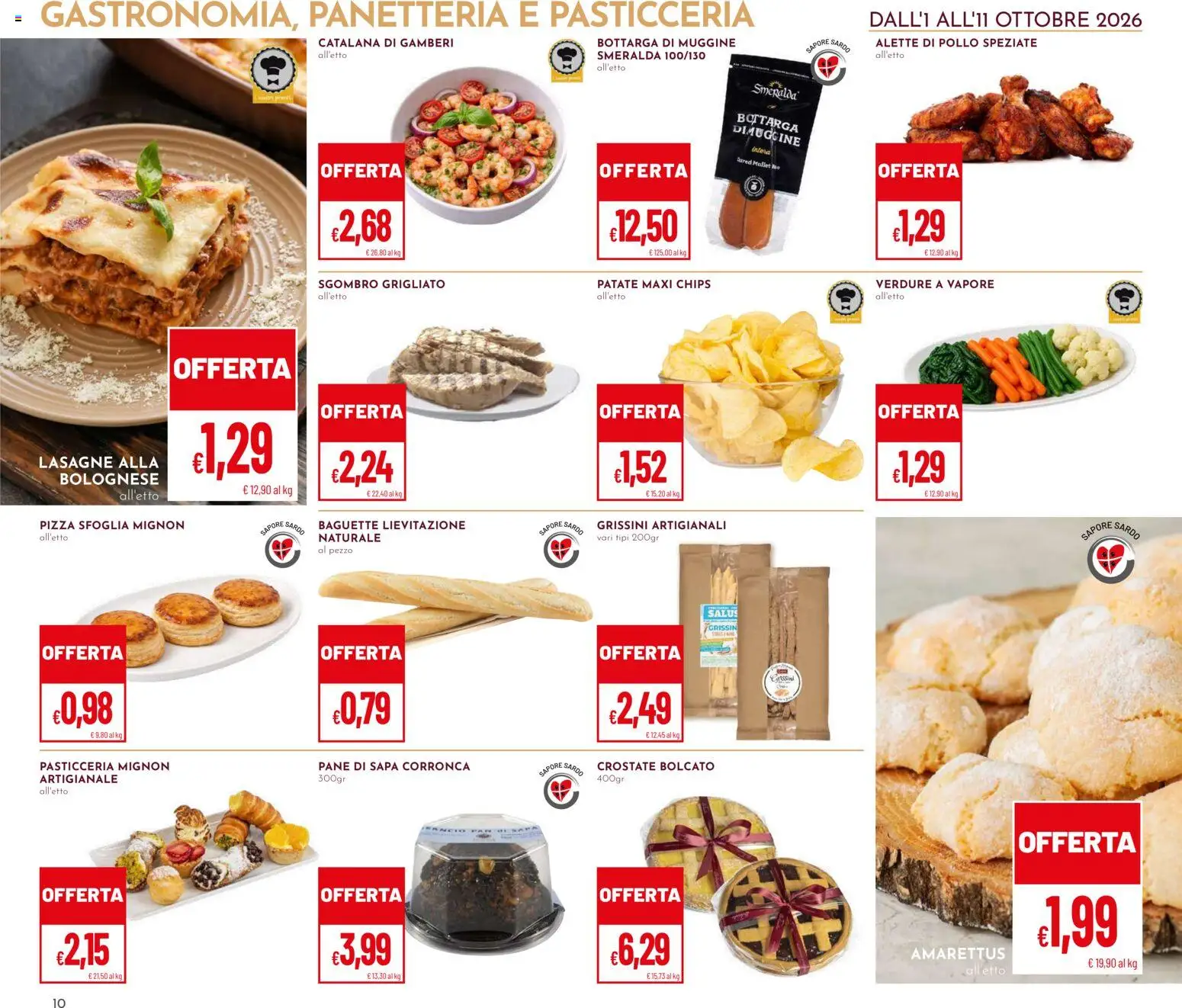 Volantino Pan del 01/10/2026 | Pagina: 10 | Prodotti: Pane, Pizza, Patate, Grissini
