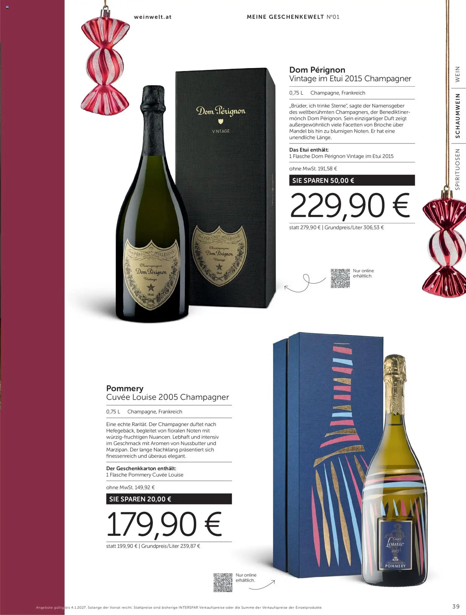 Interspar GESCHENKE WELT gültig ab 13.10.2026 | Seite: 39 | Produkte: Mandel, Duft, Wein, Brioche