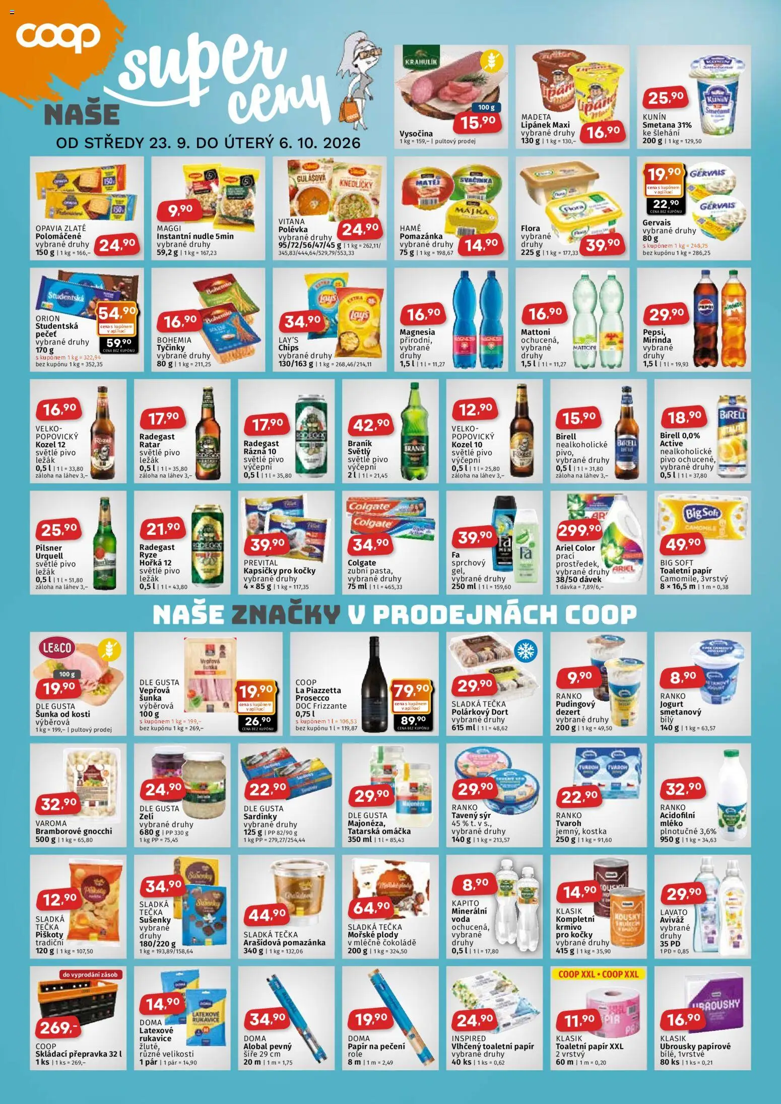 Coop leták - Jihočeský region od 23.09.2026 | Strana: 2 | Produkty: Rýže, Pilsner, Mirinda, Lay's