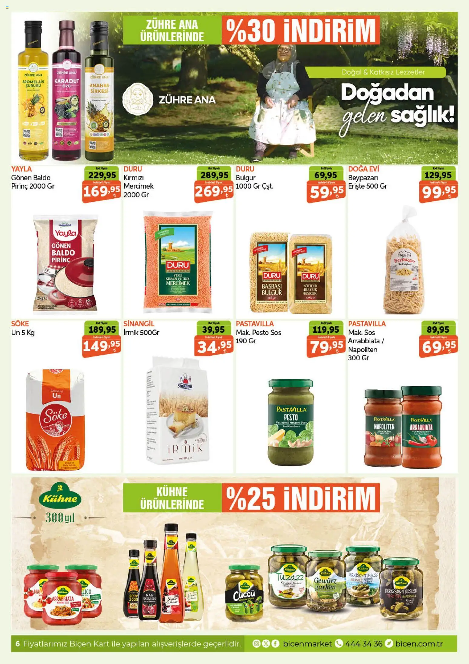 Biçen Market Katalog - 10.06.2026 tarihinden itibaren geçerlidir | Sayfa: 6 | Ürünler: Raf, Pirinç, Ananas, Makarna