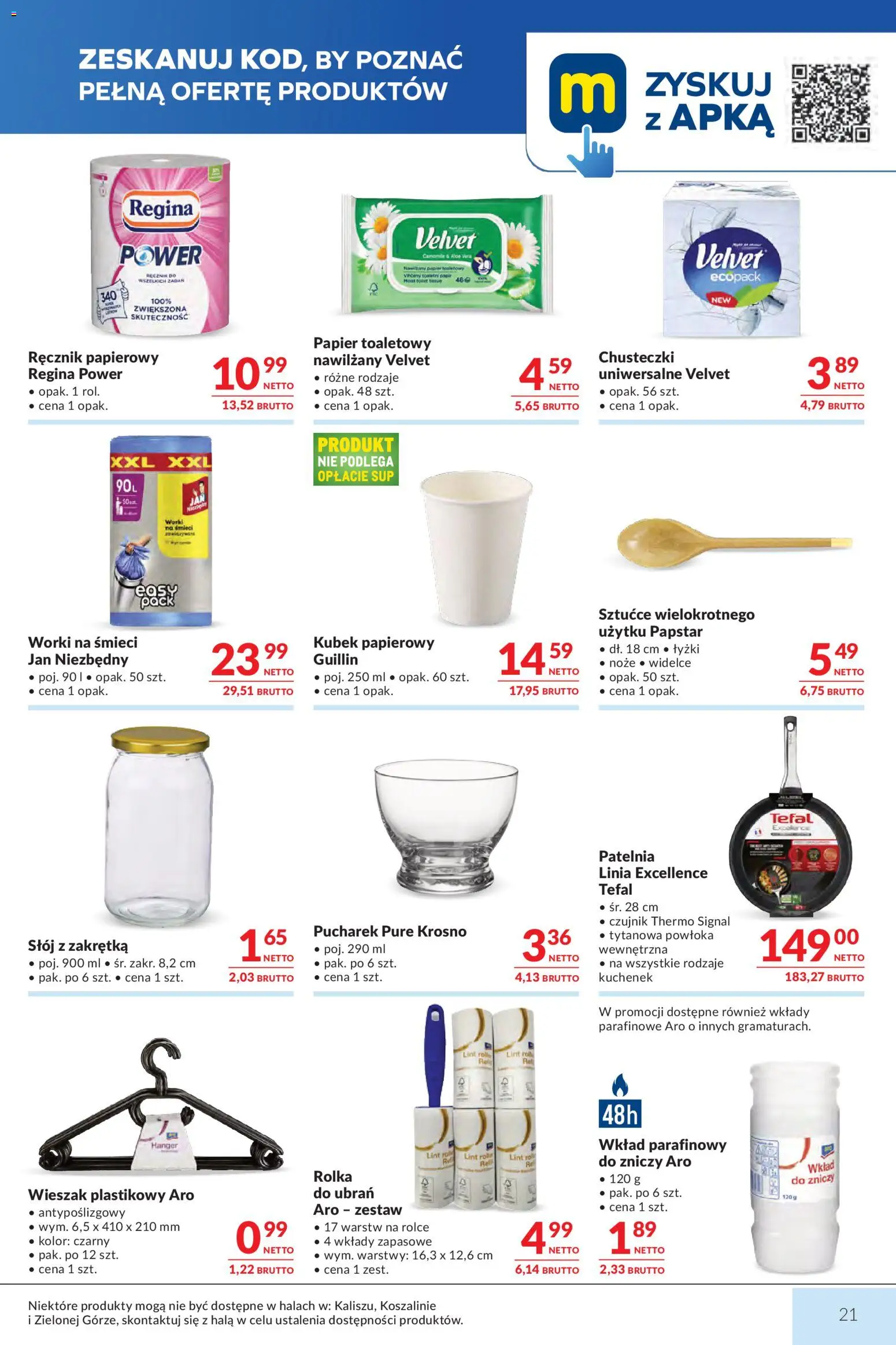 Makro gazetka od 09.06.2026 | Strona: 21 | Produkty: Papier toaletowy, Sztućce, Patelnia, Tefal