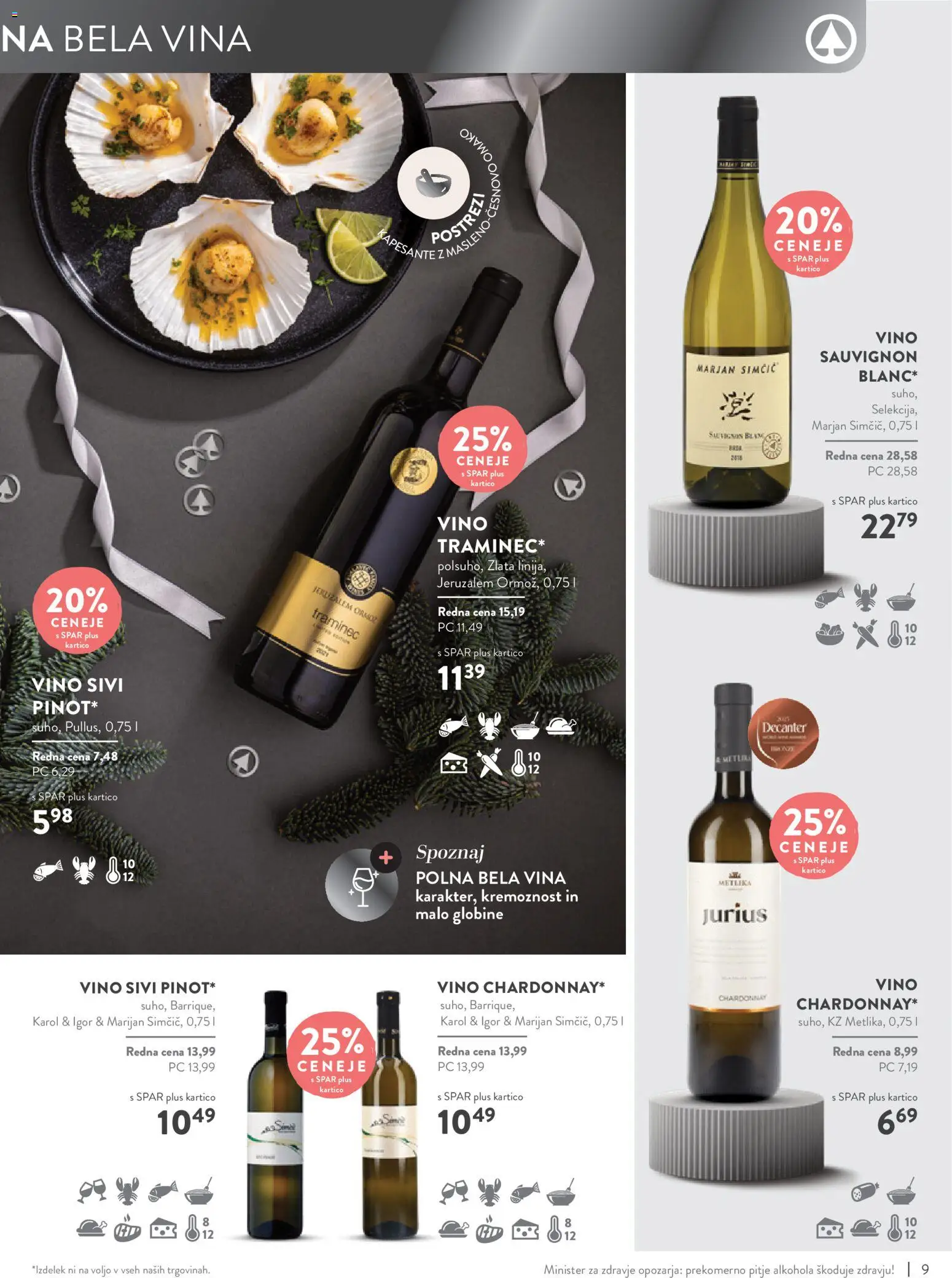 Novi Spar katalog ponudbe – veljaven od 05.11.2025 | Stran: 9 | Izdelki: Vino