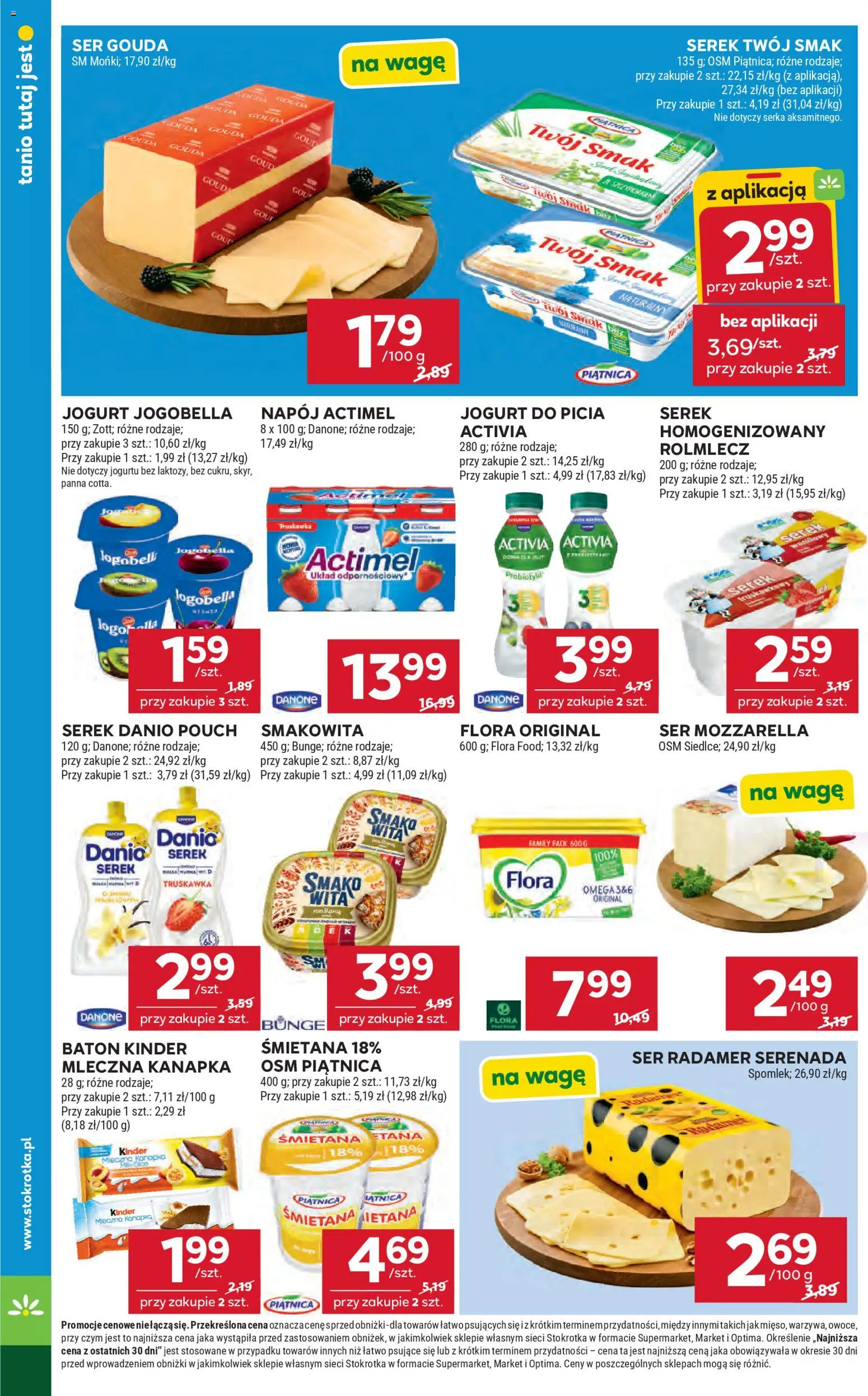 Stokrotka gazetka od 23.04.2026 | Strona: 22 | Produkty: Stokrotka, Baton, Jogurt, Ser gouda