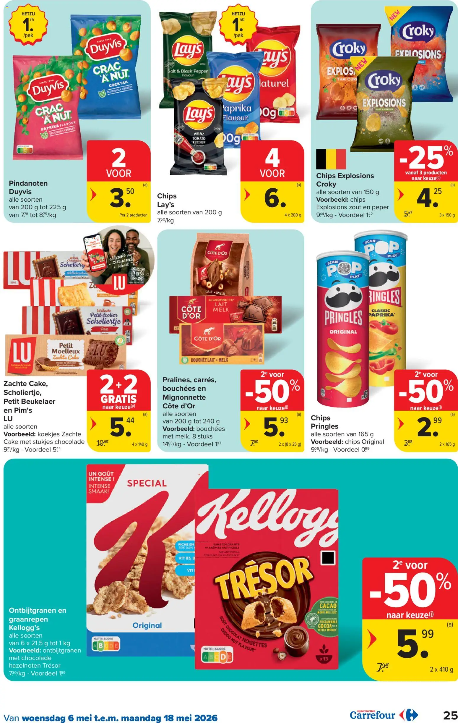 {H1} | Pagina: 25 | Producten: Pindanoten, Koekjes, Cake, Chocolade