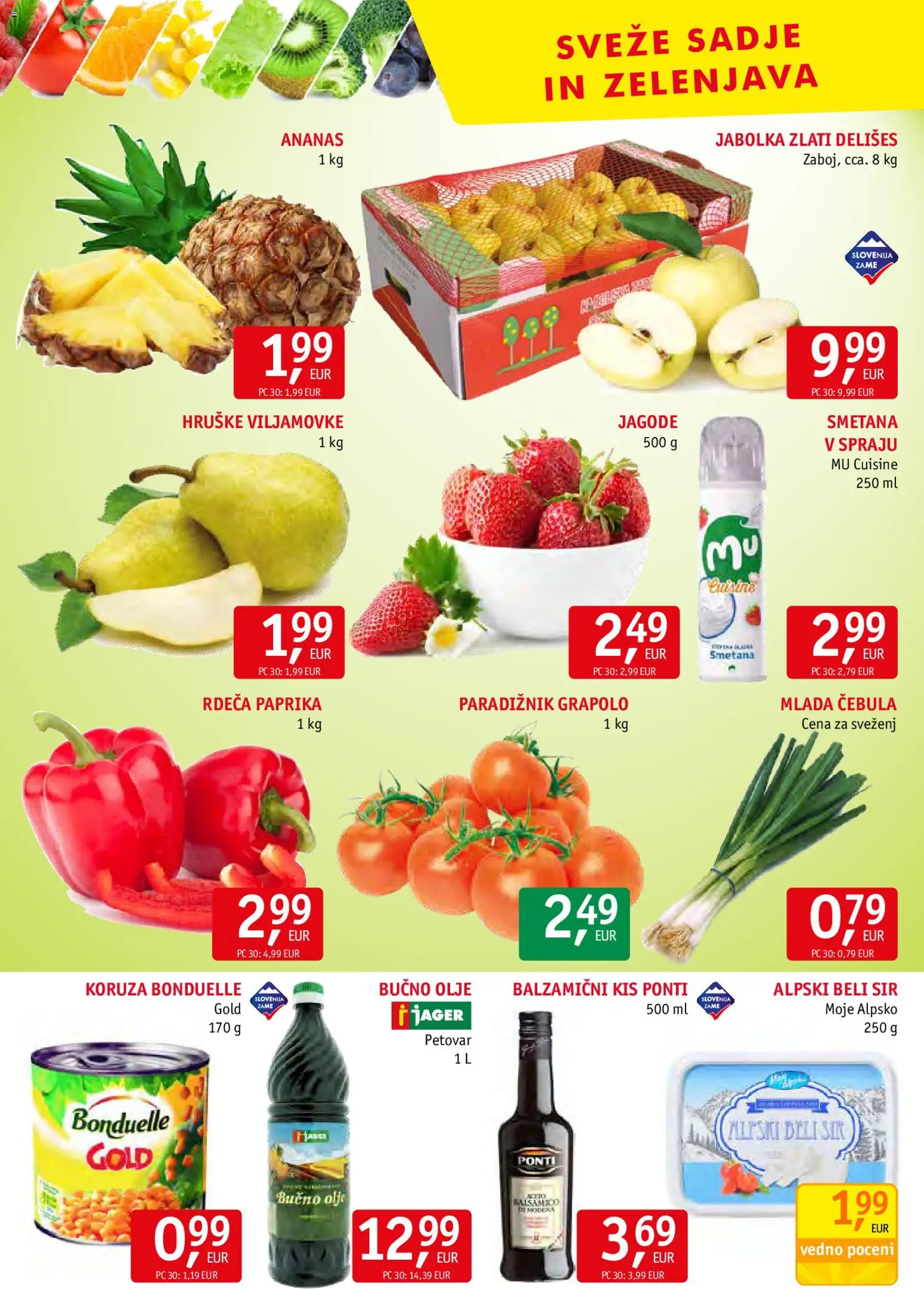 Novi Jager katalog ponudbe – veljaven od 15.04.2026 | Stran: 8 | Izdelki: Sir, Ananas, Zelenjava, Hruške