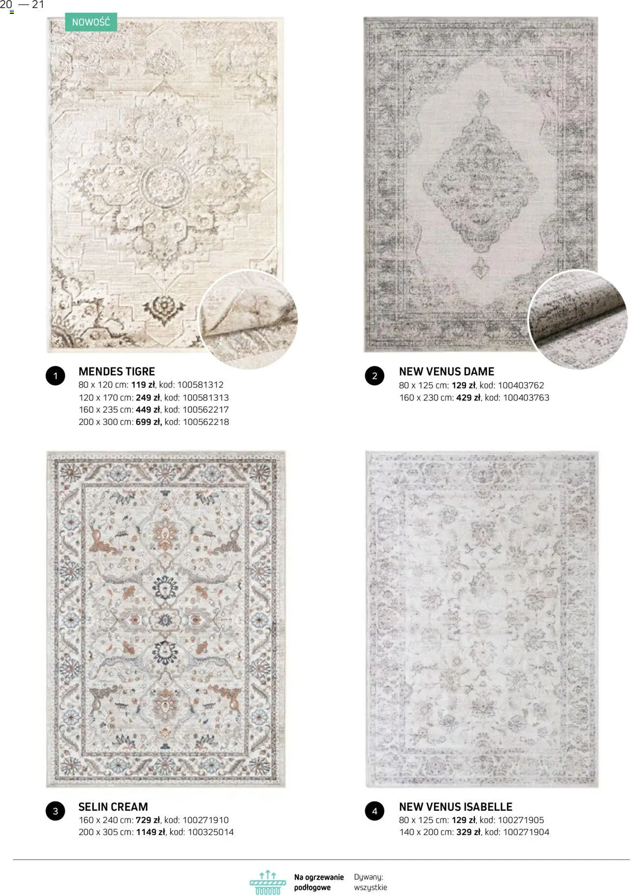 Komfort Gazetka - Katalog Dywanów od 15.10.2025 | Strona: 20 | Produkty: Dywany