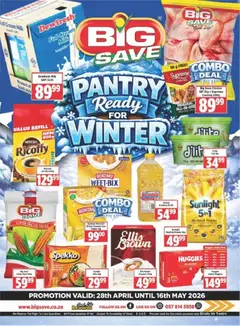Big Save specials catalogue – valid from 28.04.2026 | Page: 1 | Products: Handwash, Maize meal, Creamer, Chicken