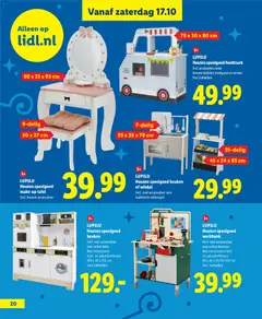 Lidl folder - Speelgoed - Voorbeeld van een folder van Lidl, geldig van 09-10-2026 | Pagina: 20 | Producten: Servies, Speelgoed, Tafel, Batterijen