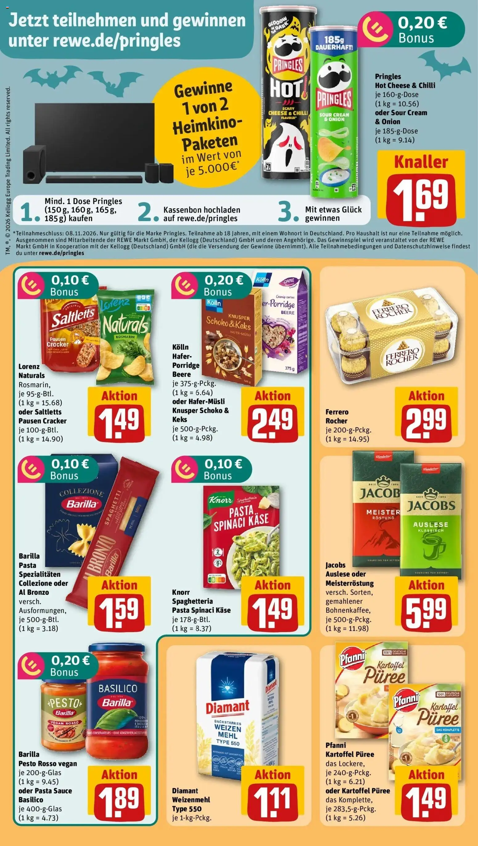 REWE Prospekt ab 26.10.2026 zum Blättern » Angebote | Seite: 12 | Produkte: Kolln, Käse, Barilla, Pringles