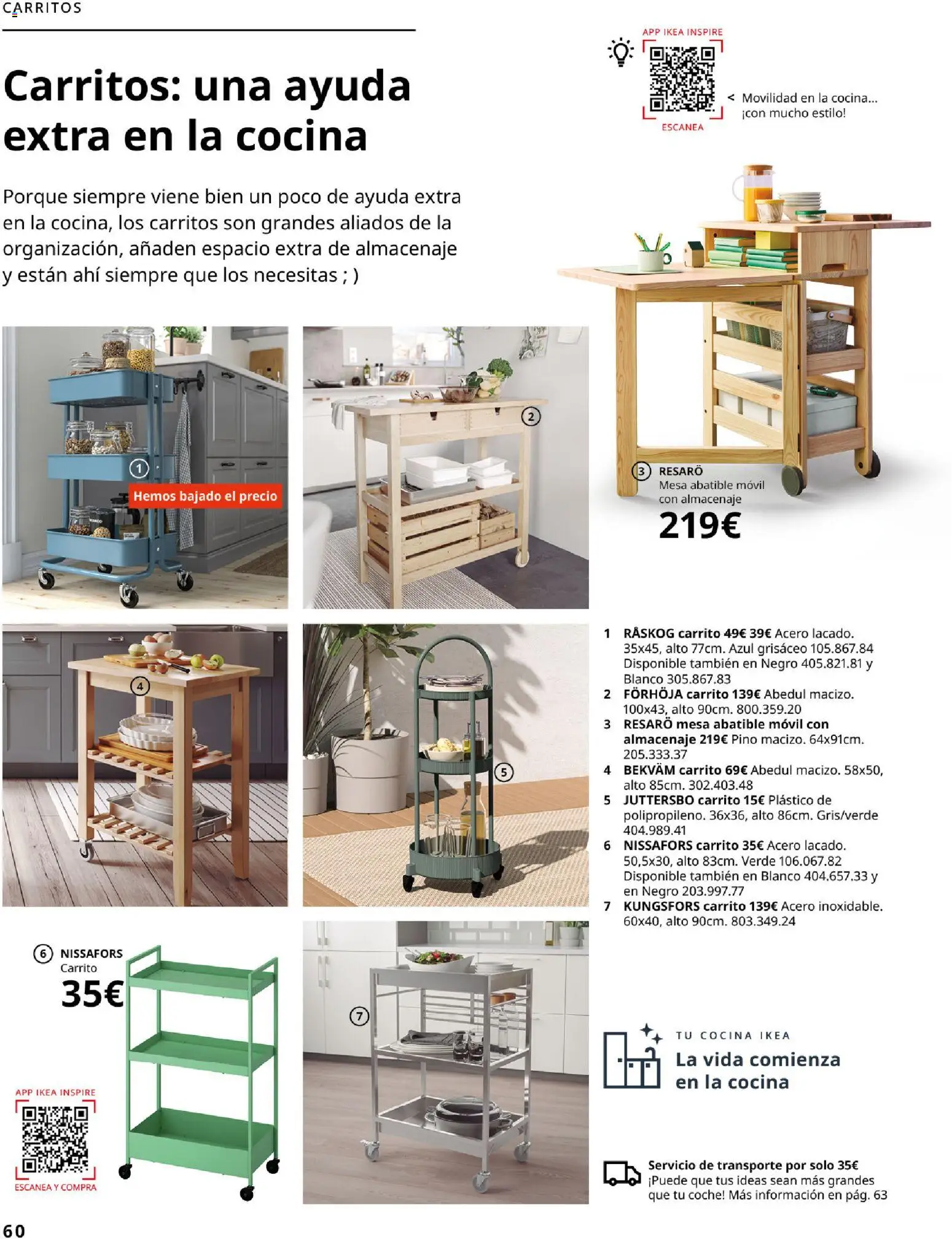 Catálogo IKEA Cocinas │ válido desde el 01/02/2026 | Página: 60 | Productos: Móvil, Cocina, Almacenaje, Mesa