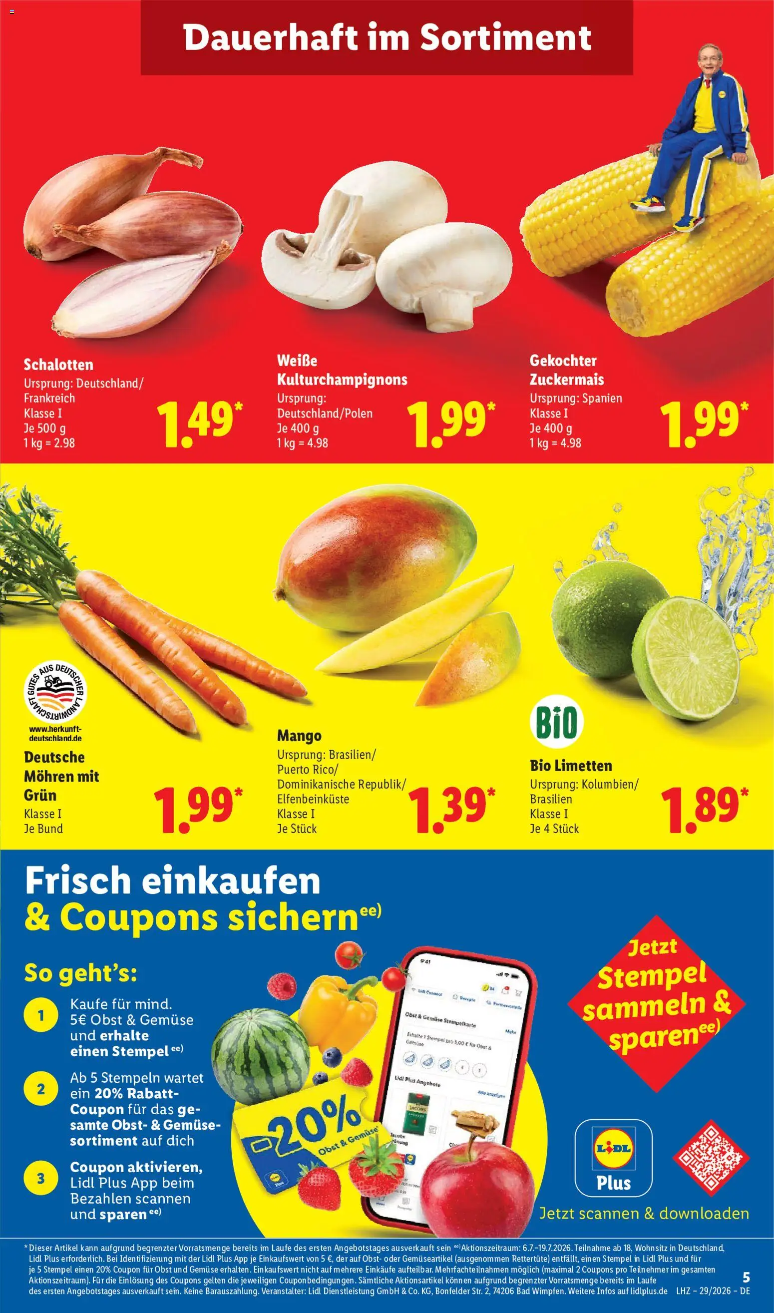 Lidl Německo leták od 13.07.2026 | Strana: 3 | Produkty: Mango, Jacobs