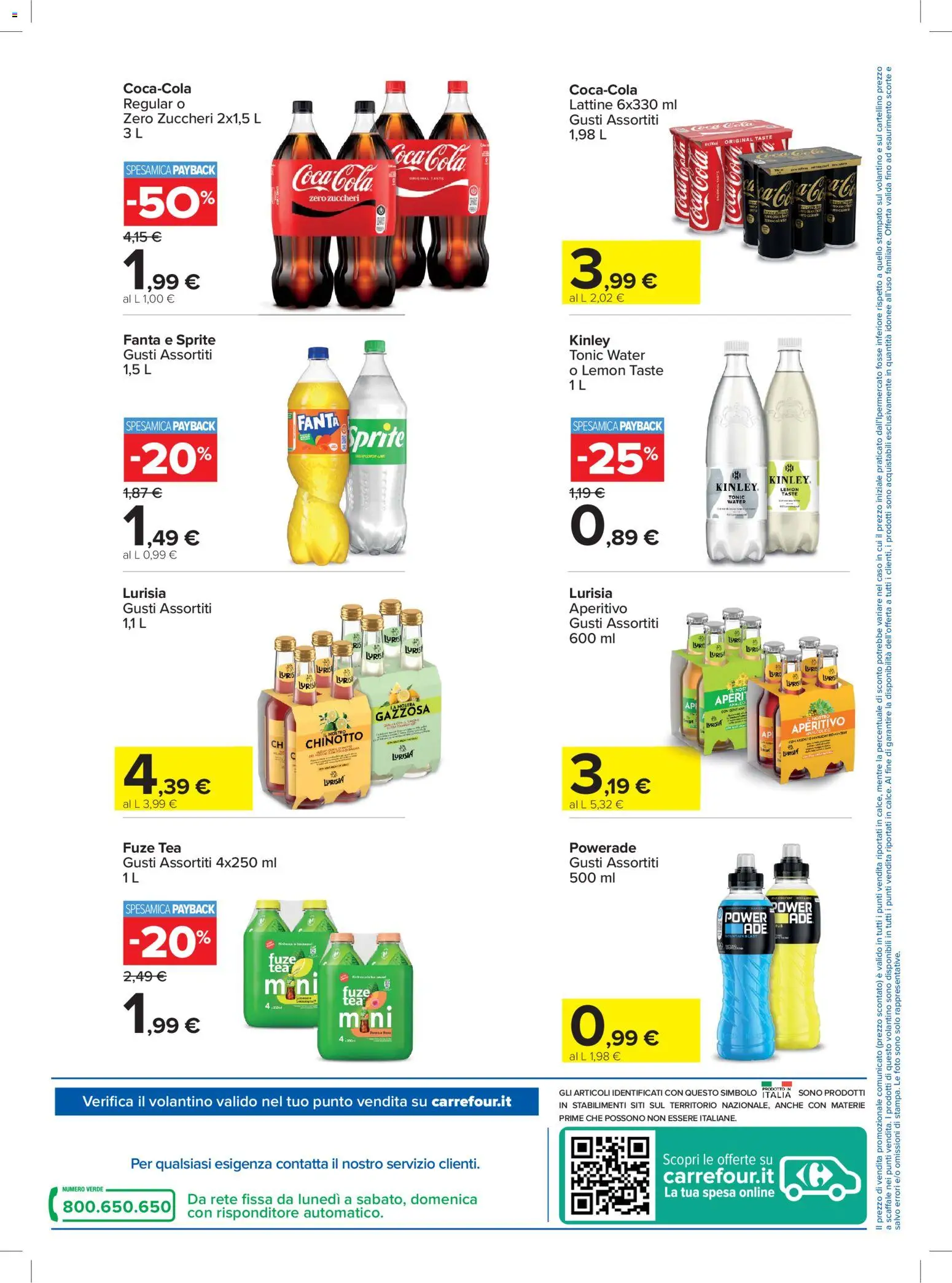 Volantino Carrefour del 24/07/2026 | Pagina: 2 | Prodotti: Chinotto, Fanta, Scaffale, Aperitivo