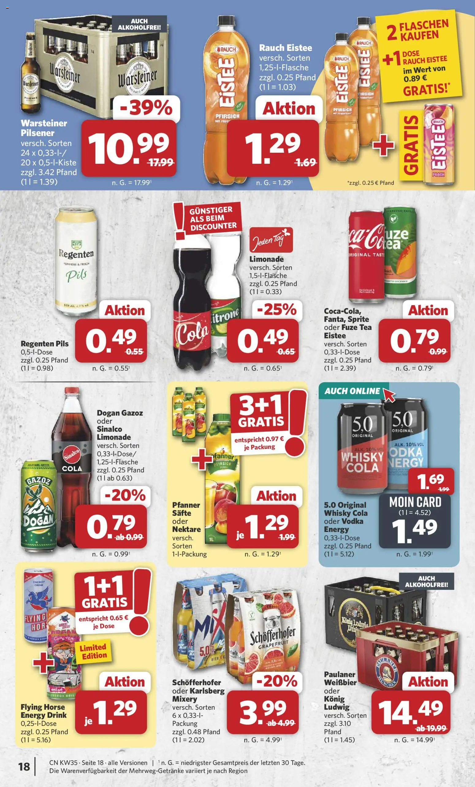 Combi Prospekt – gültig ab 24.08.2026 | Seite: 22 | Produkte: Whisky, Fuze tea, Weißbier, Vodka