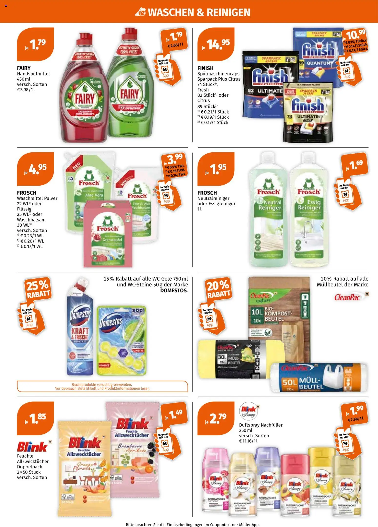 Müller Prospekt – gültig ab 20.07.2026 | Seite: 8 | Produkte: Granatapfel, Essig, Finish, Waschmittel