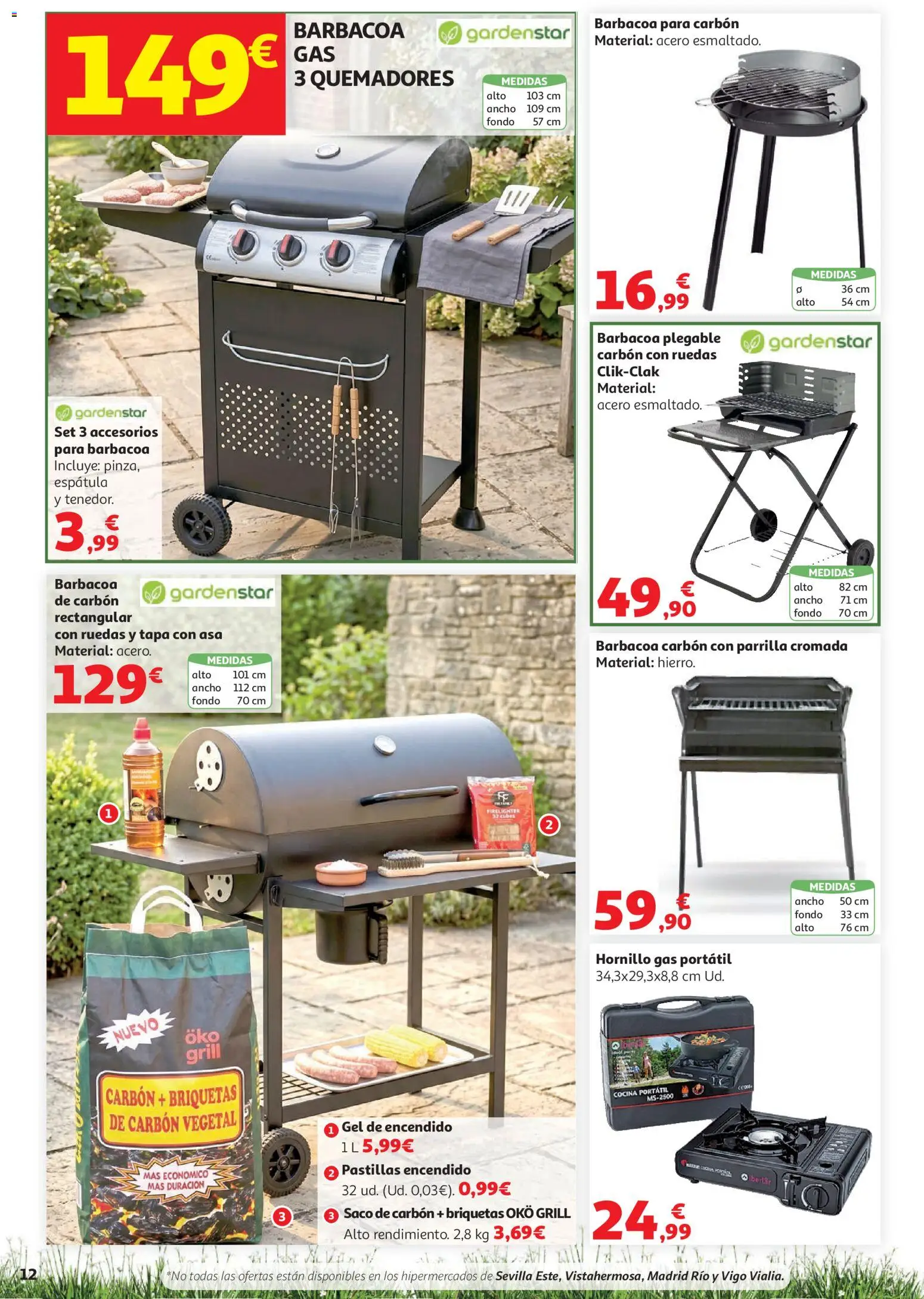 Alcampo Aire Libre HG │ válido desde el 28.05.2026 | Página: 12 | Productos: Barbacoa, Cocina, Parrilla