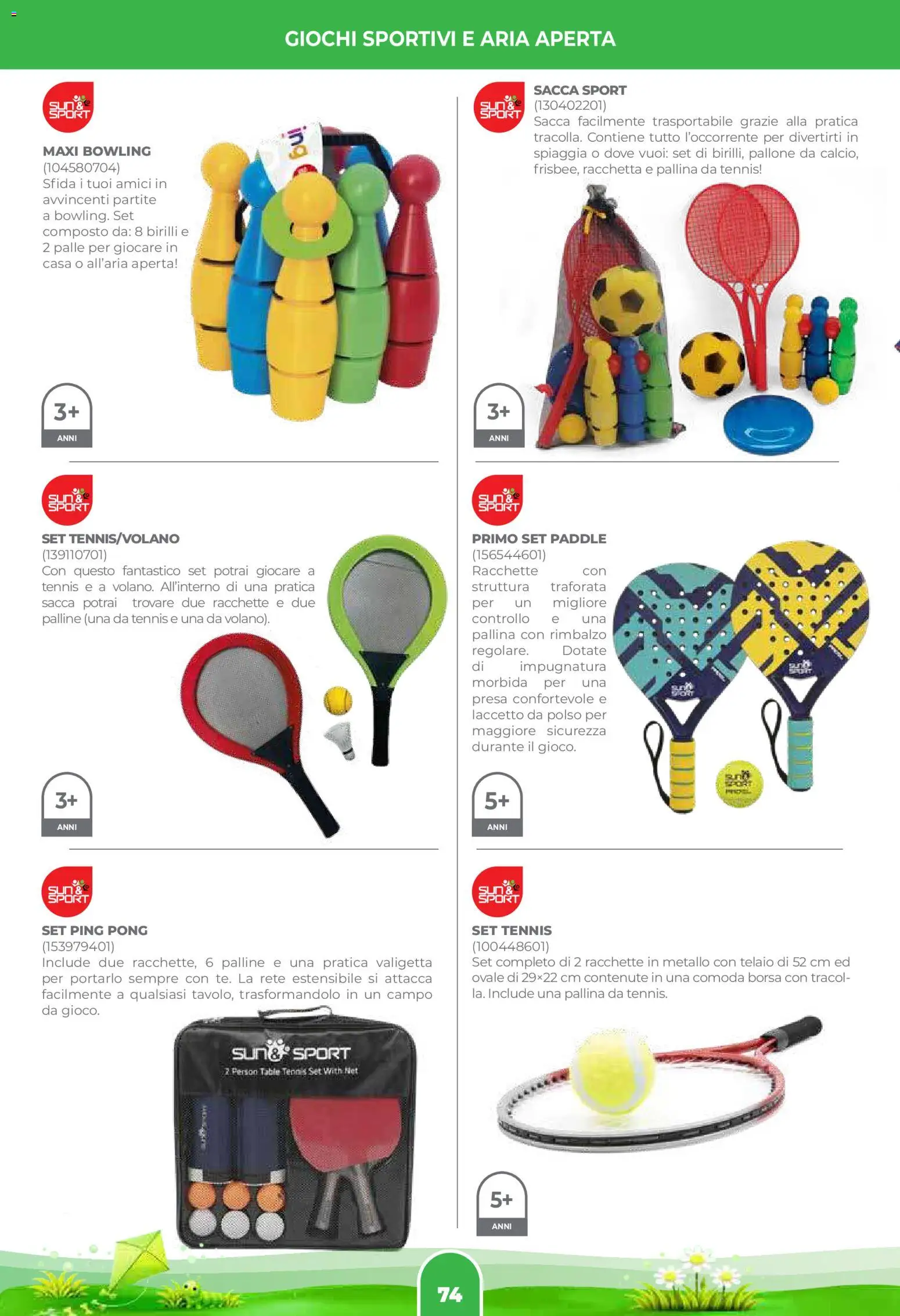 Volantino Toys Center del 02.04.2026 | Pagina: 76 | Prodotti: Racchette, Pallone, Valigetta, Presa