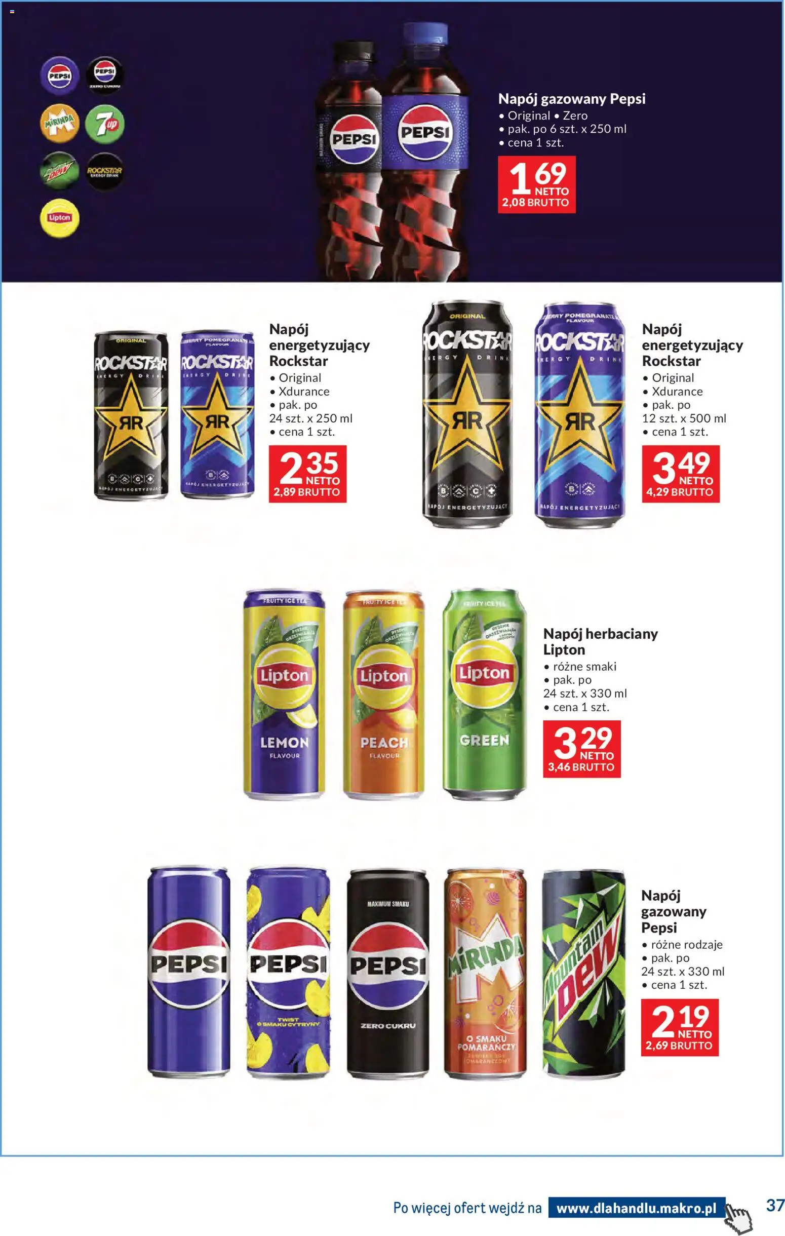 Makro gazetka - Dystrybucja do sklepów od 09.06.2026 | Strona: 37 | Produkty: Ice Tea, Pepsi