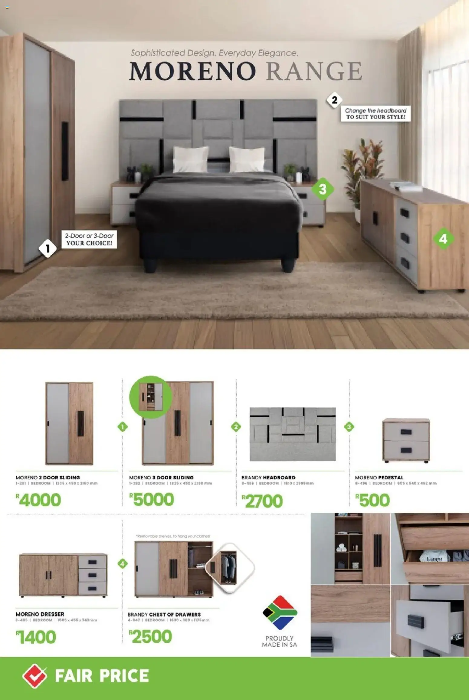 New Fair Price catalogue – valid from 01/03/2026 | Page: 18 | Products: Suit, Pedestal, Headboard, Brandy