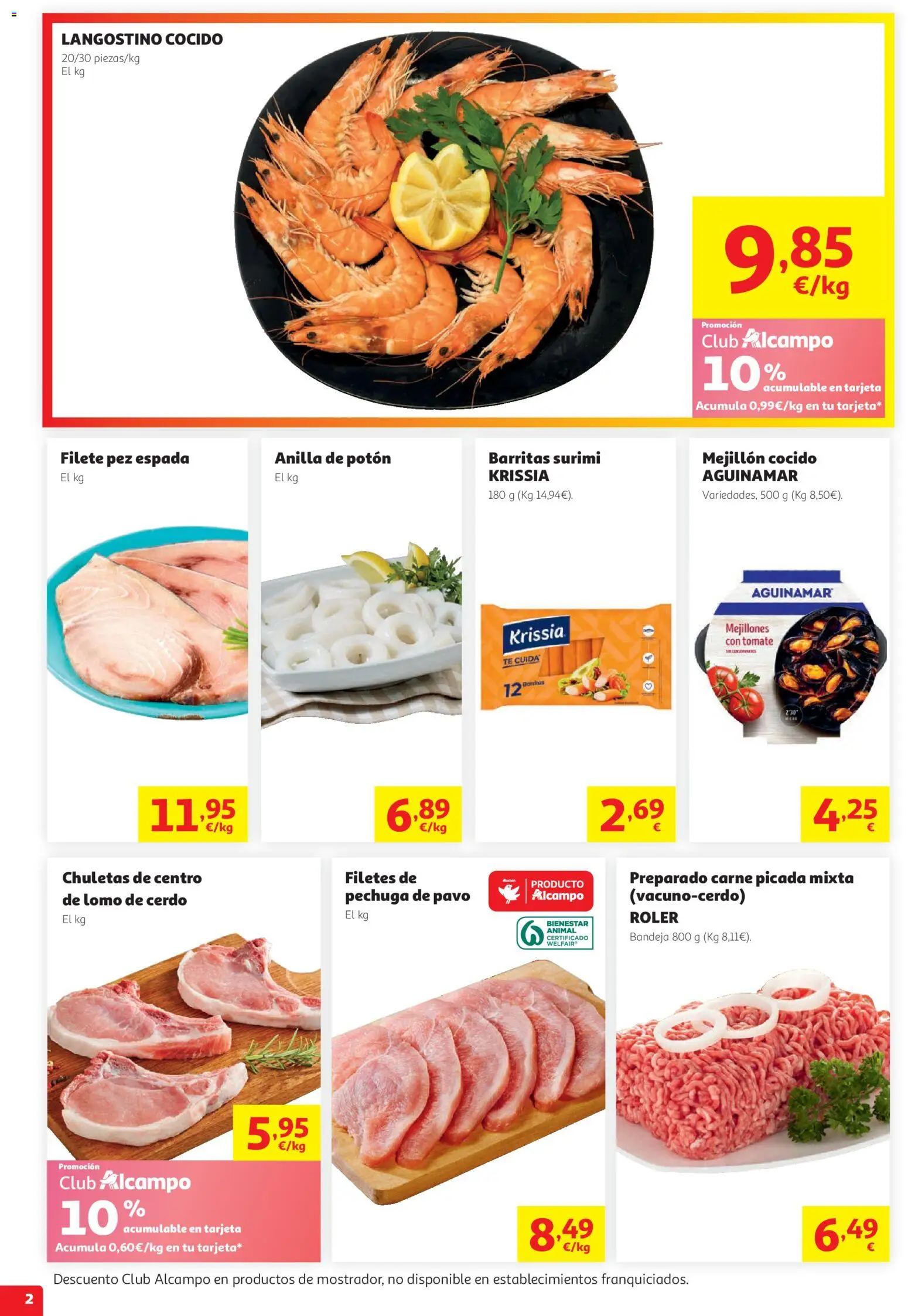 Alcampo Superstore Litoral Catalan │ válido desde el 15/07/2026 | Página: 2 | Productos: Cerdo, Filete, Bandeja, Langostino