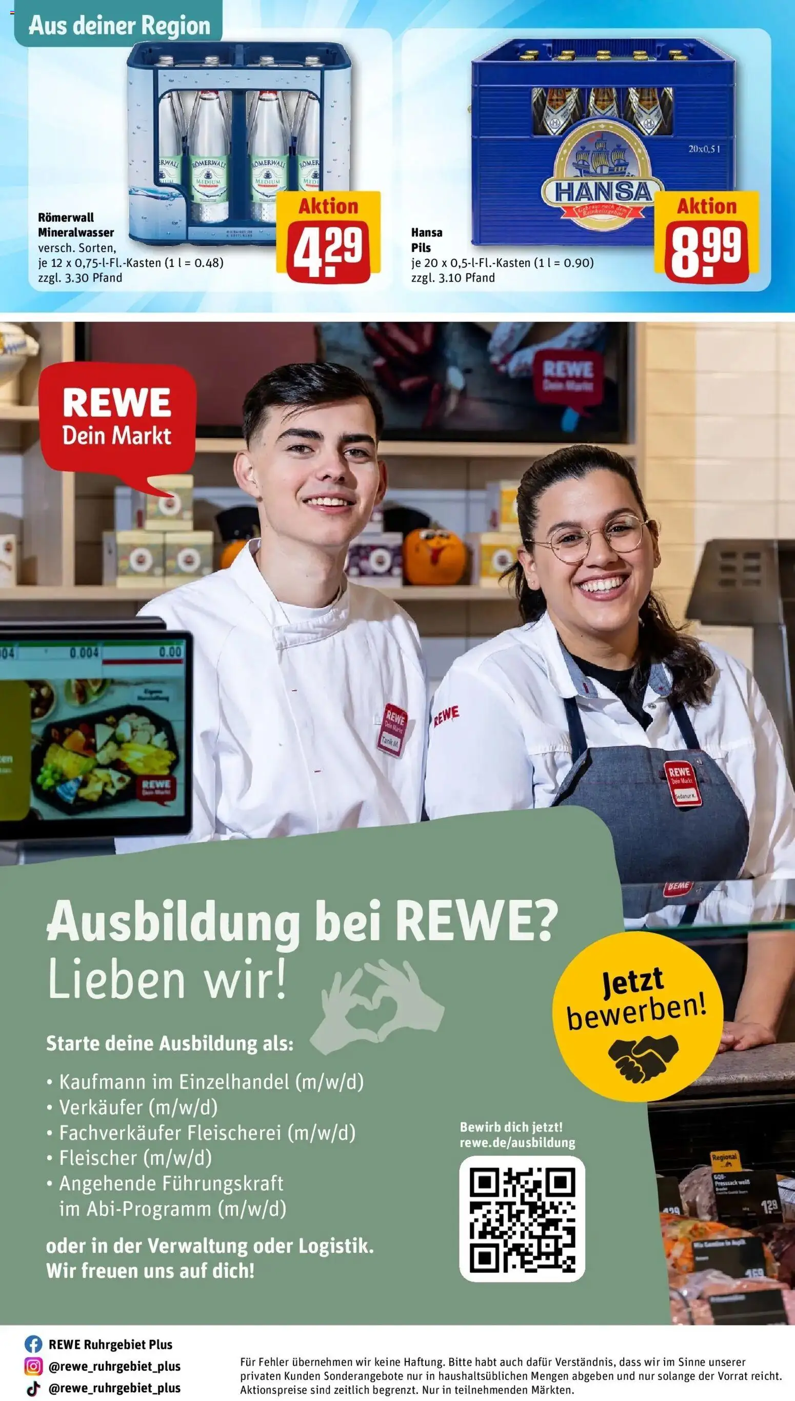REWE Prospekt ab 26.10.2026 zum Blättern » Angebote | Seite: 32 | Produkte: Pils, Mineralwasser