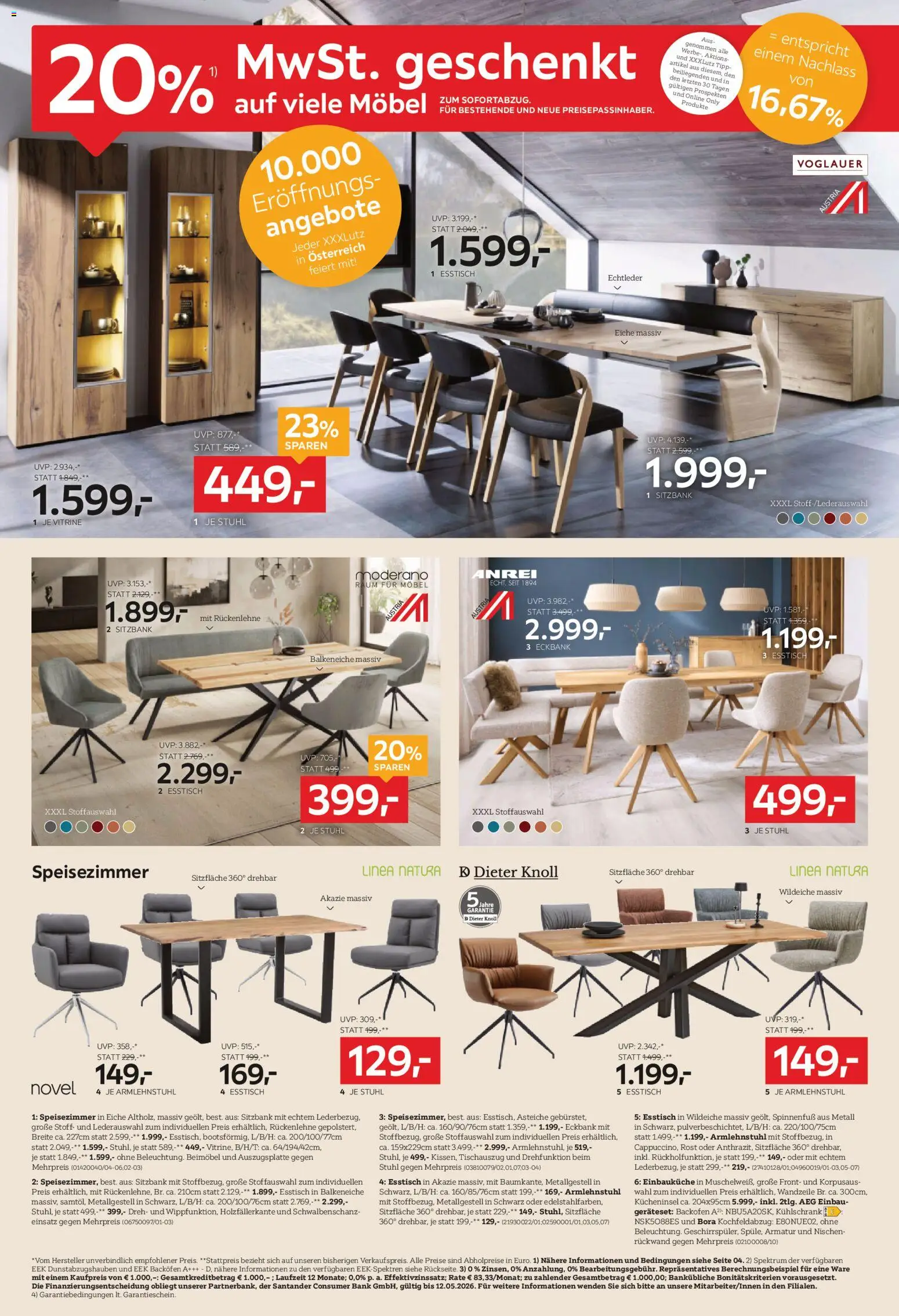 XXXLutz Eröffnung in Mistelbach Alle feiern mit! gültig ab 05.05.2026 | Seite: 2 | Produkte: Kühlschrank, Stuhl