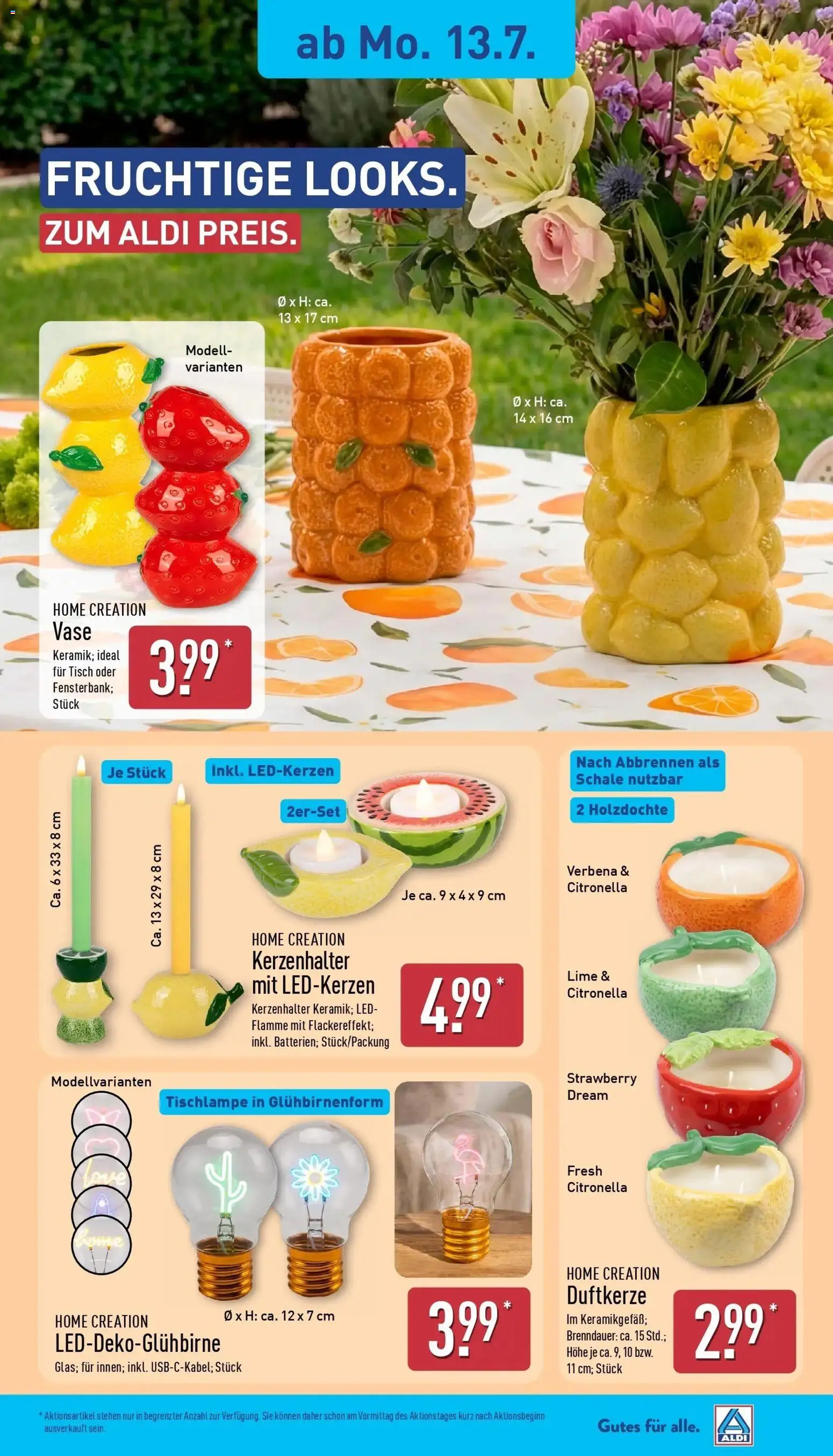 Aldi - ALDI Nord: Wochenangebote – gültig ab 12.07.2026 | Seite: 15 | Produkte: Tisch, Vase, Home creation