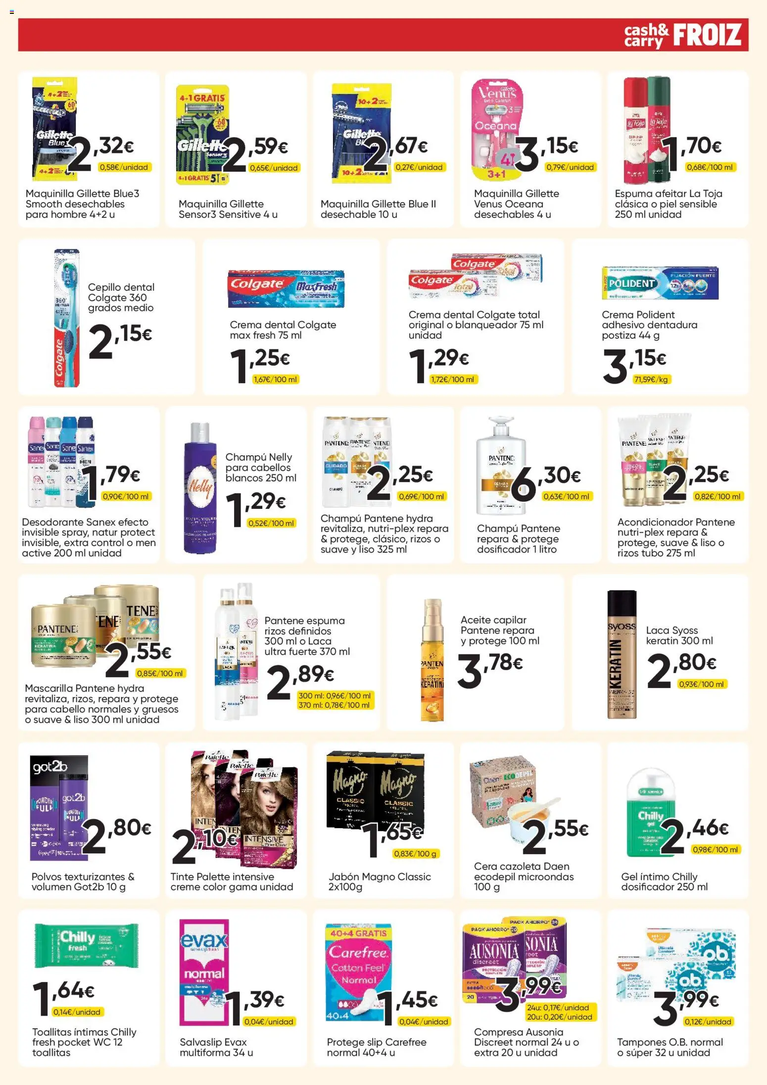 Froiz - Folleto Cash │ válido desde el 11/08/2026 | Página: 15 | Productos: Tampones, Aceite, Crema, Espuma