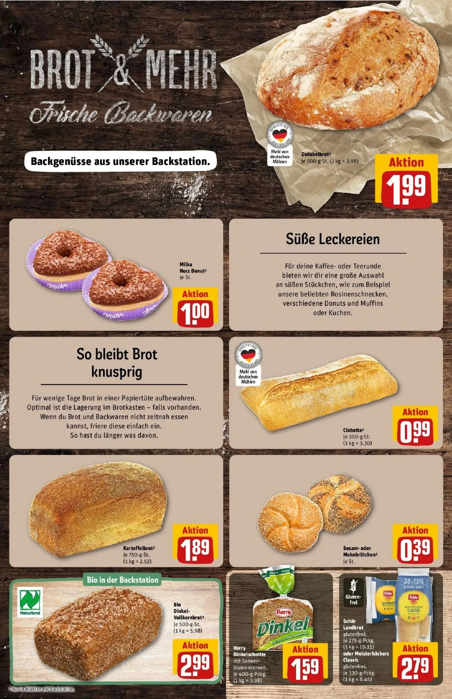 Rewe Prospekt Heidenheim	 – gültig ab 10.05.2026 | Seite: 13 | Produkte: Mehl, Milka, Donuts, Brot