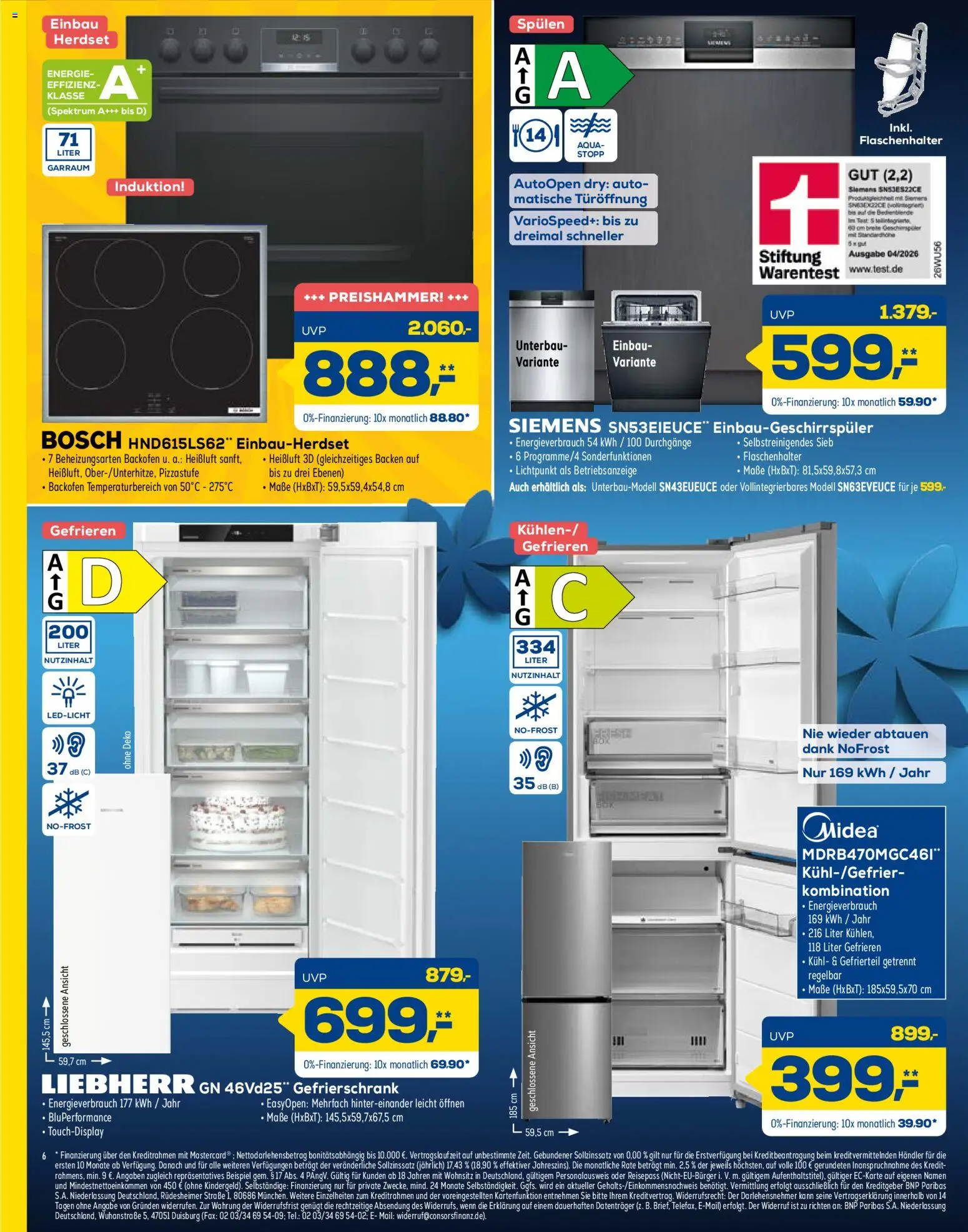 Euronics Prospekt 	 – gültig ab 16.05.2026 | Seite: 6 | Produkte: Bosch, Siemens, Gefrierschrank, Backofen