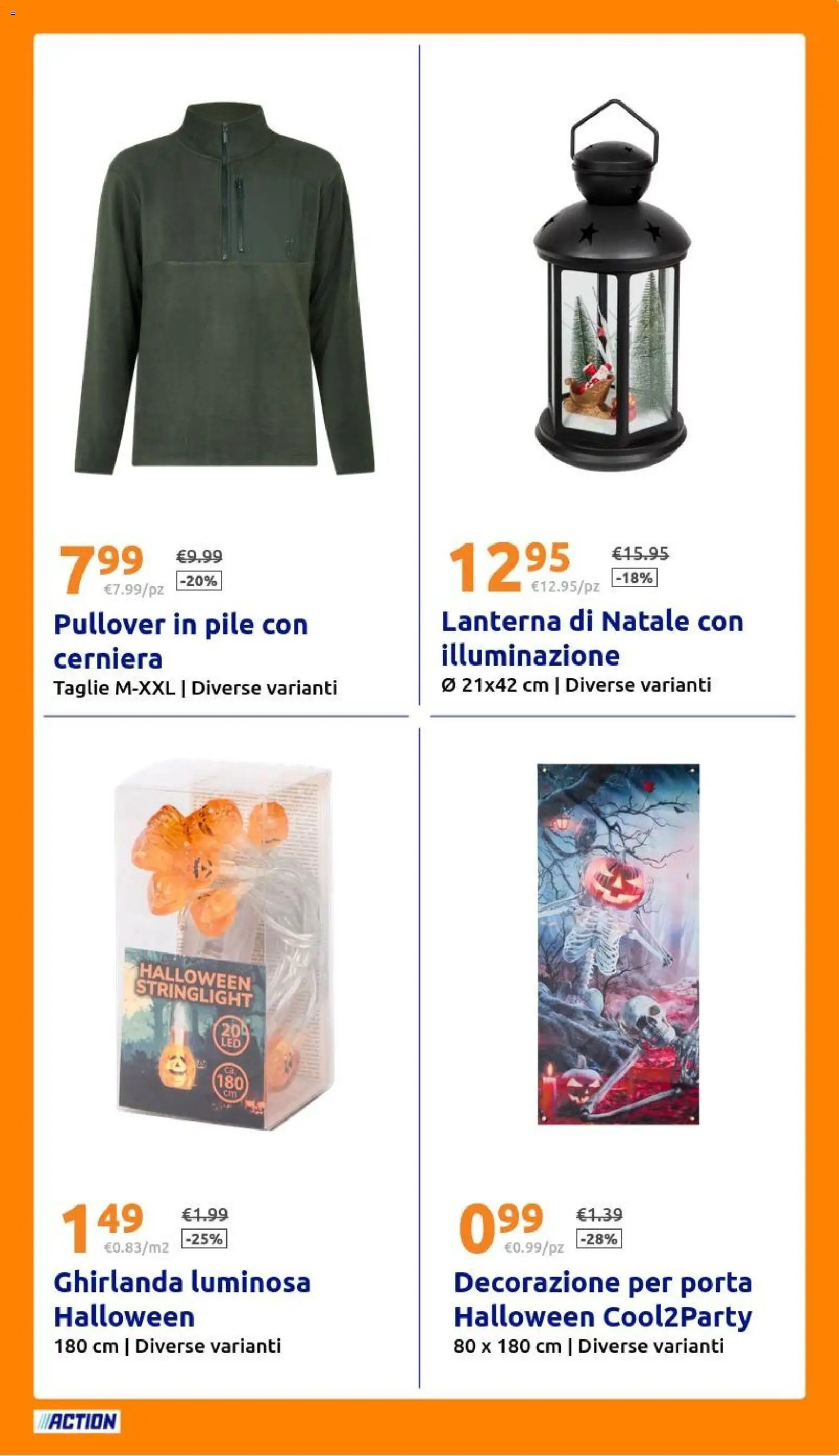 Volantino Action del 28/10/2026 | Pagina: 33 | Prodotti: Pile, Lanterna, Illuminazione, Decorazione
