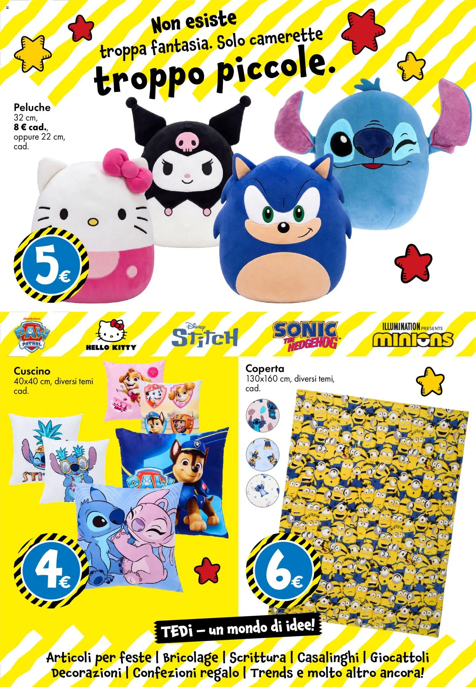 Volantino TEDi del 23/10/2026 | Pagina: 5 | Prodotti: Peluche, Giocattoli, Cuscino, Coperta
