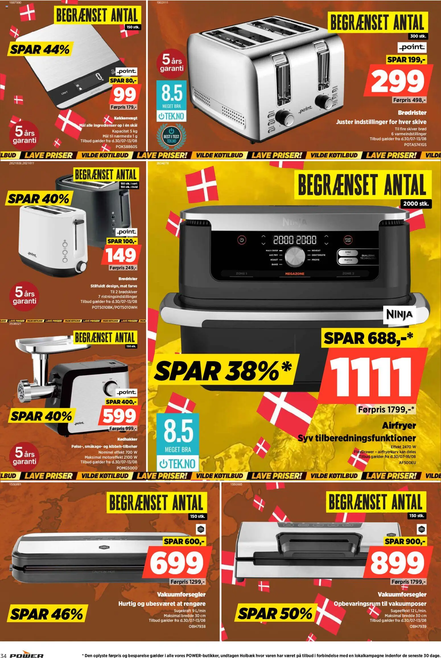 Power tilbudsavis – gyldig fra 30/07/2026 | Side: 34 | Produkter: Brød, Brødrister, Køkkenvægt