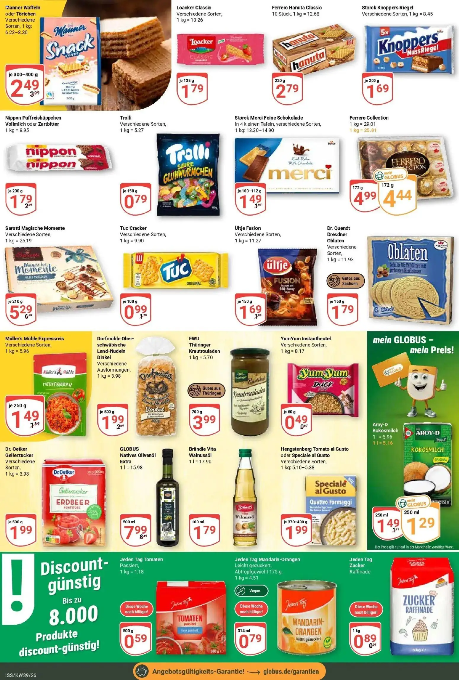 Globus Prospekt Isserstedt (ab 21.09.2026) » Angebote online | Seite: 17 | Produkte: Orangen, Tomaten, Waffeln, Zucker