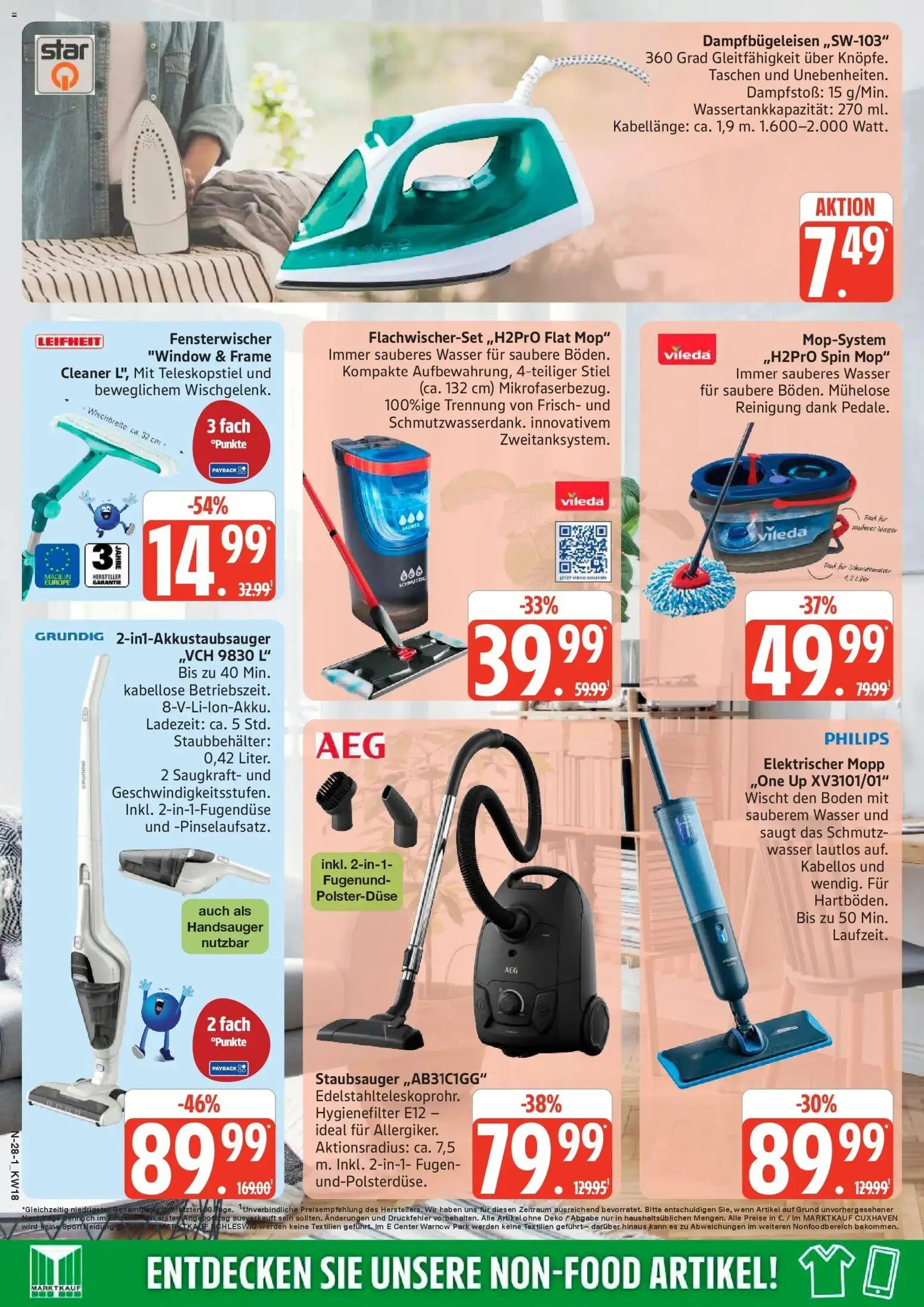 Edeka Prospekt Rostock – gültig ab 27.04.2026 | Seite: 28 | Produkte: Philips, Staubsauger, Wasser
