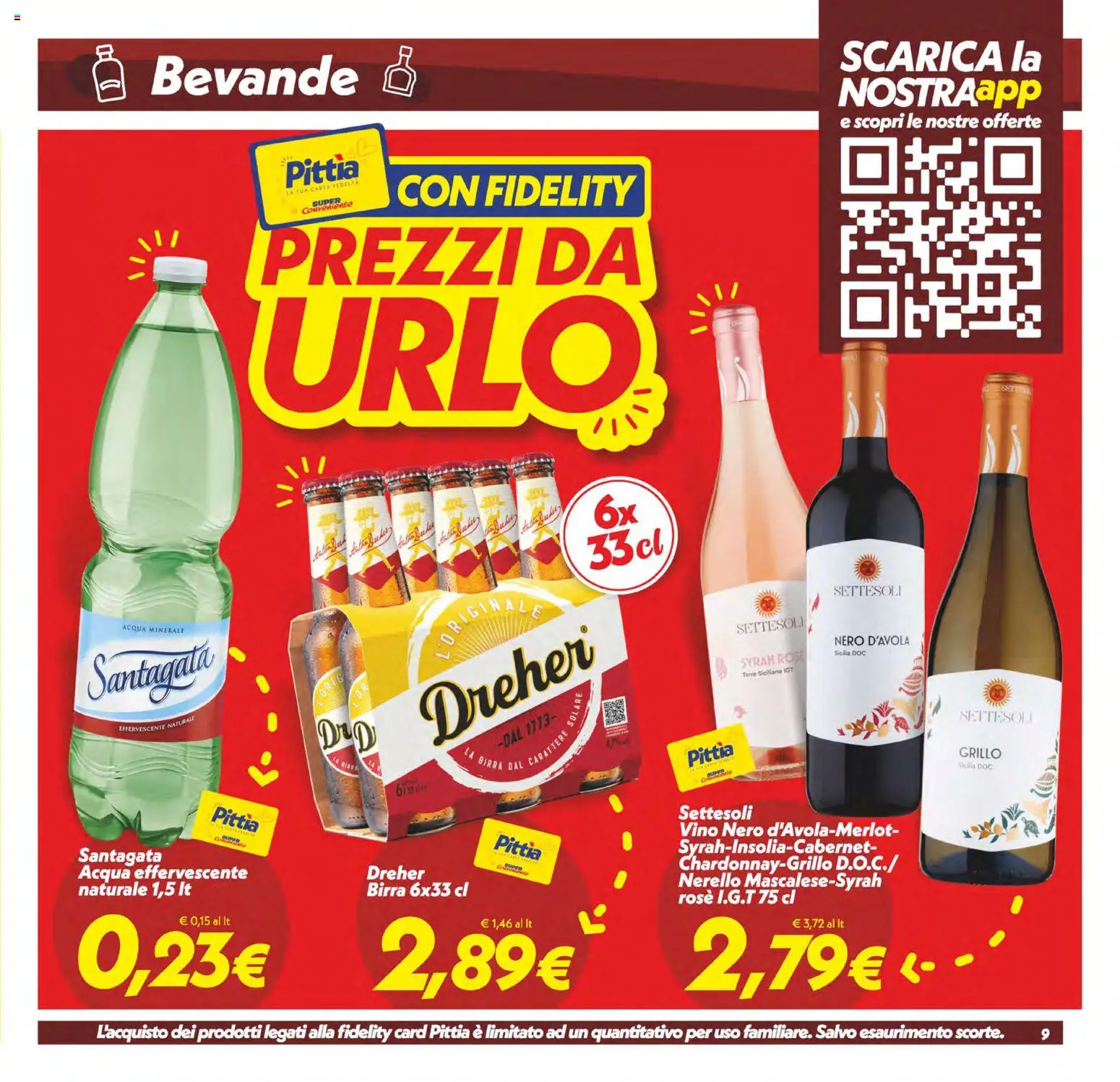 Volantino SuperConveniente del 10/07/2026 | Pagina: 9 | Prodotti: Birra, Acqua, Vino, Acqua minerale